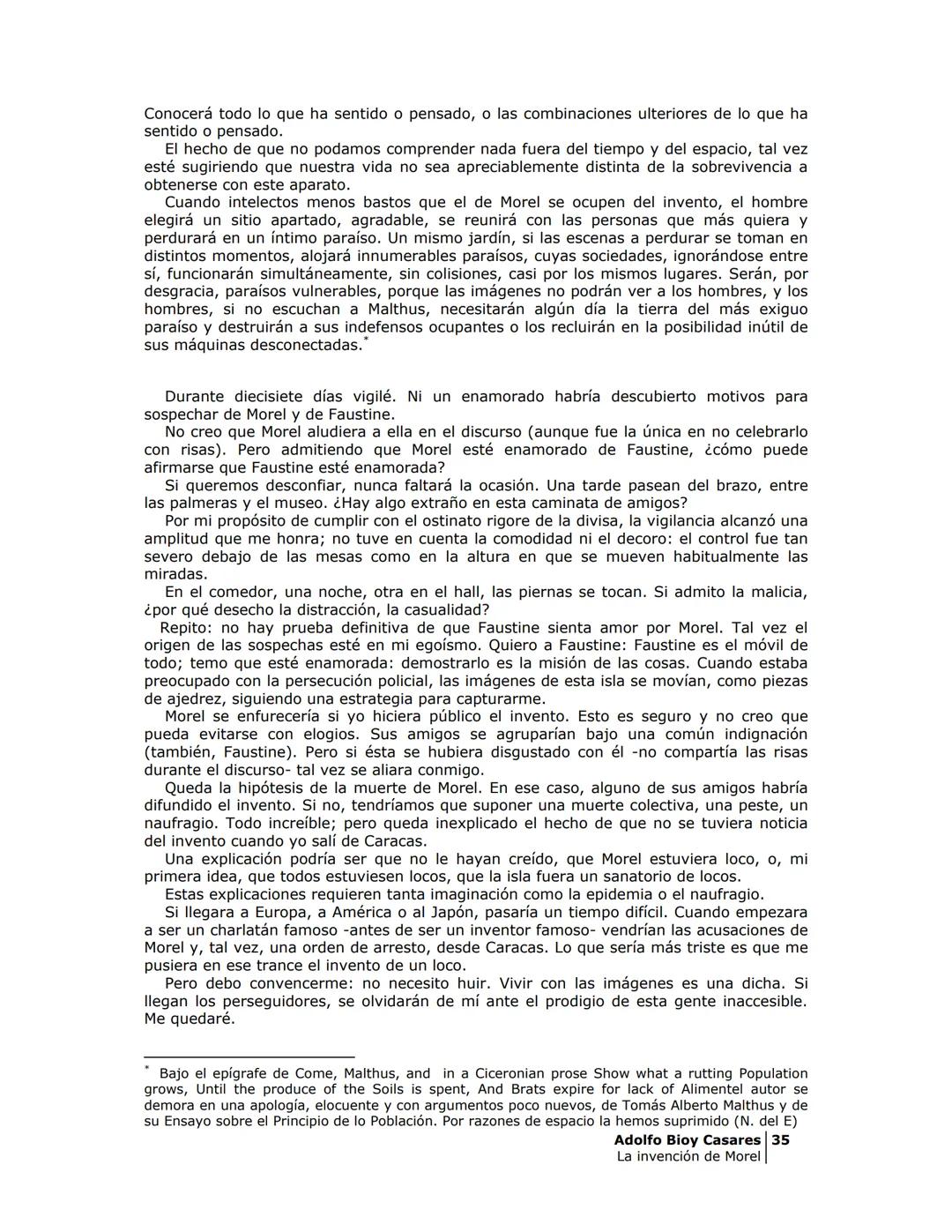 La invención de Morel
Adolfo Bioy Casares
Obras Completas
Novelas I
Grupo Editorial
NORMA
Literatura PRÓLOGO
Stevenson, hacia 1882, anotó