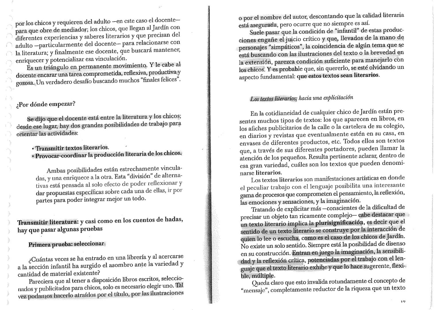 Educación inicial
Literatura
en el Jardín
de Infantes
Criterios y propuestas para la acción
Beatriz Ortiz
Alicia Zaina
Homo Sapiens
EDICI