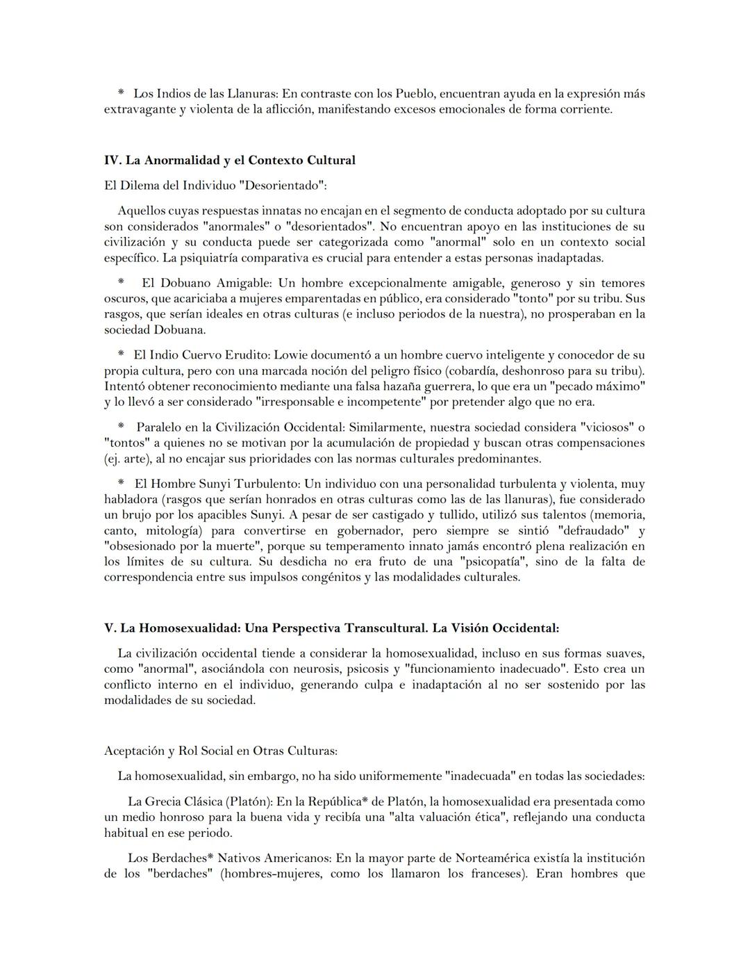 # El Individuo y la Pauta de la Cultura: Un Diálogo Profundo sobre la
# Interacción Social y Personal (Capítulo 8 de Ruth Benedict)
Este ca