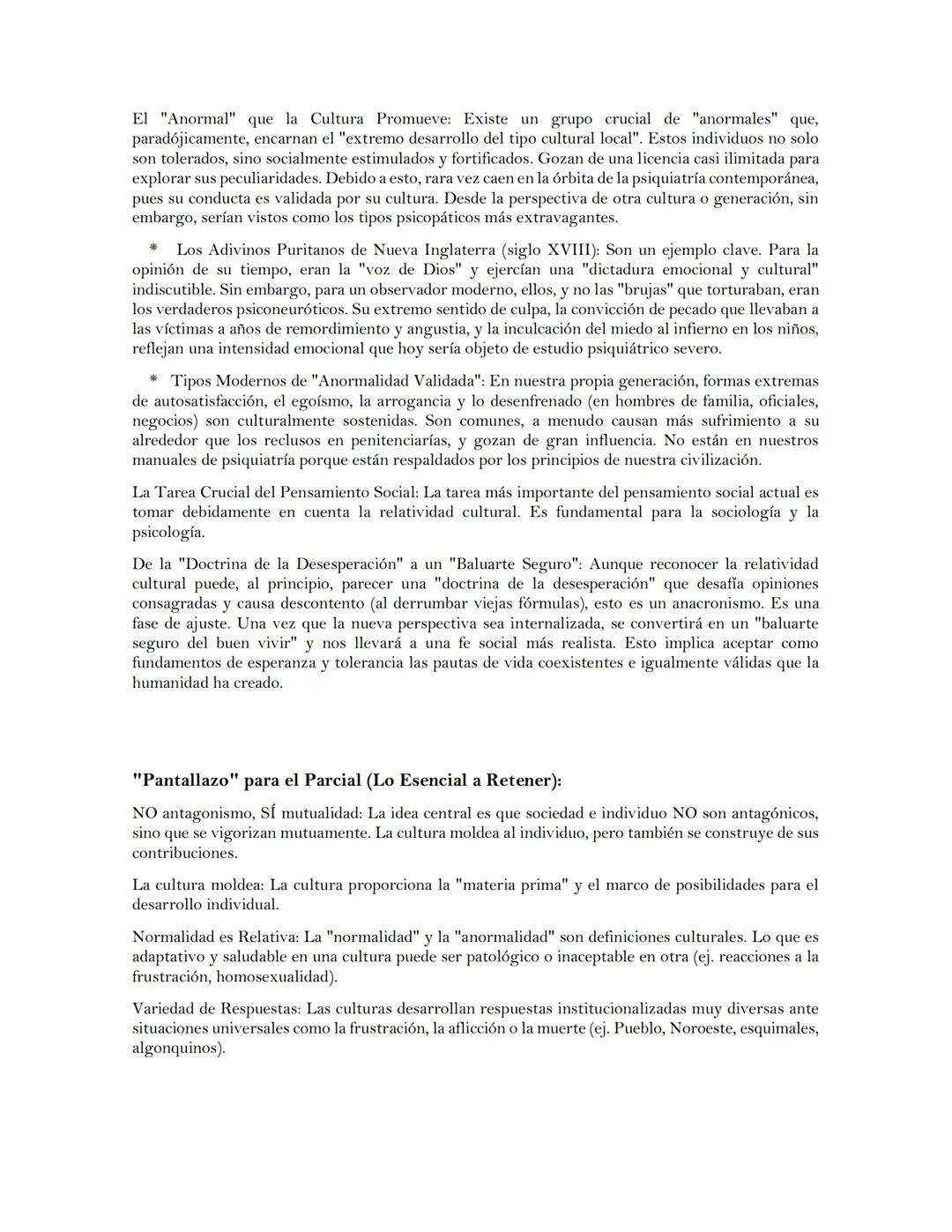 # El Individuo y la Pauta de la Cultura: Un Diálogo Profundo sobre la
# Interacción Social y Personal (Capítulo 8 de Ruth Benedict)
Este ca