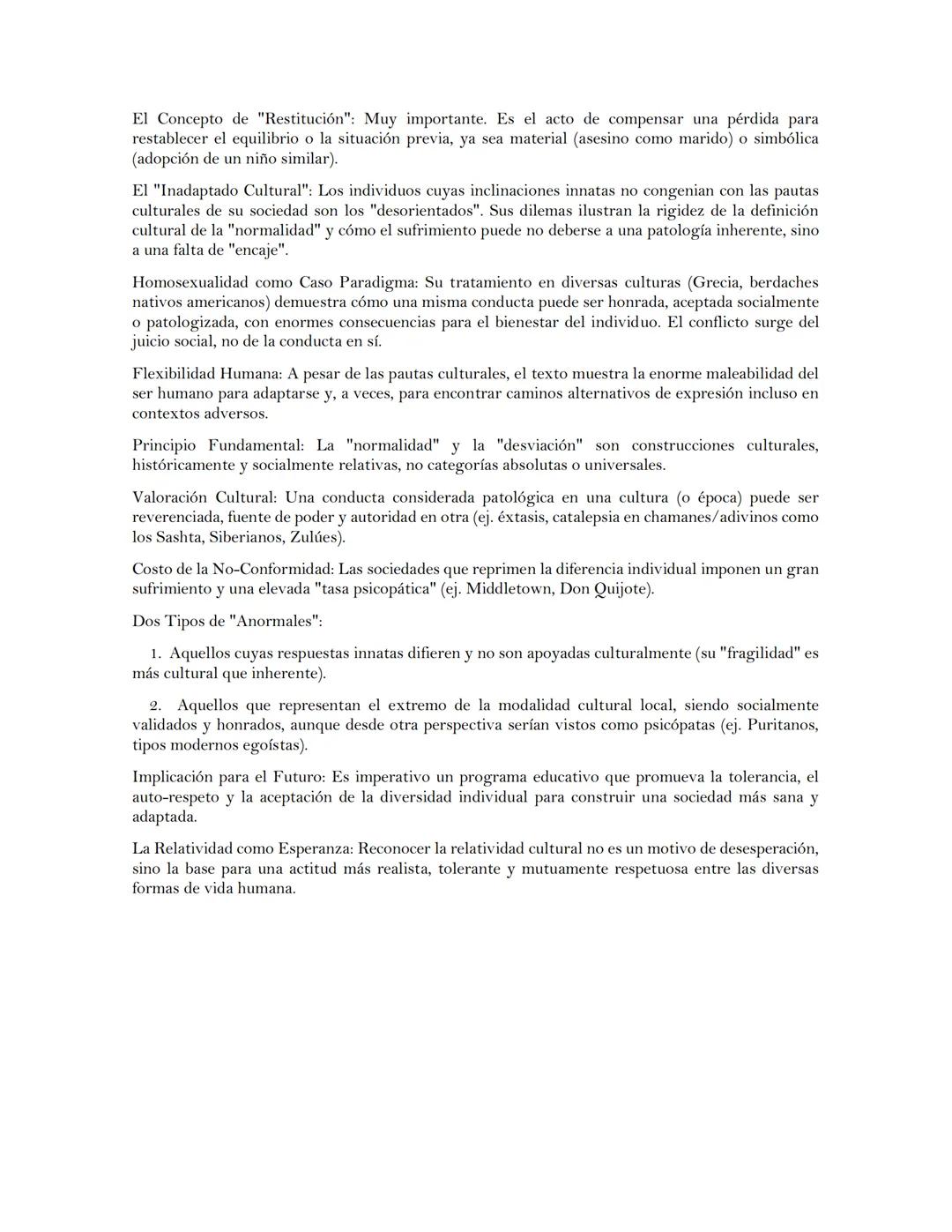 # El Individuo y la Pauta de la Cultura: Un Diálogo Profundo sobre la
# Interacción Social y Personal (Capítulo 8 de Ruth Benedict)
Este ca
