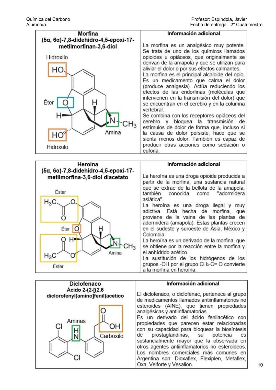 Química del Carbono
Alumno/a:
Profesor: Espíndola, Javier
Fecha de entrega: 2° Cuatrimestre
TRABAJO PRÁCTICO N° 7
QUÍMICA DEL CARBOΝΟ
(Esp
