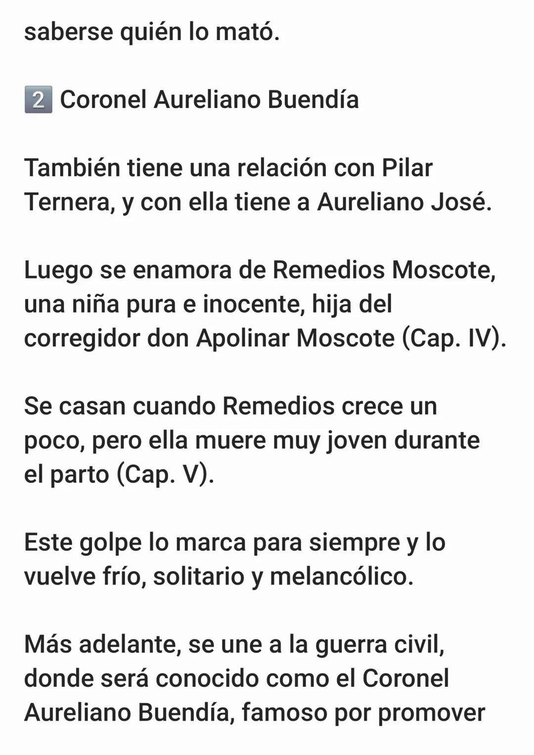 Primera generación: Los fundadores
José Arcadio Buendía (Cap. I)
Hombre curioso, inteligente y obsesivo,
fundador de Macondo junto con su
e