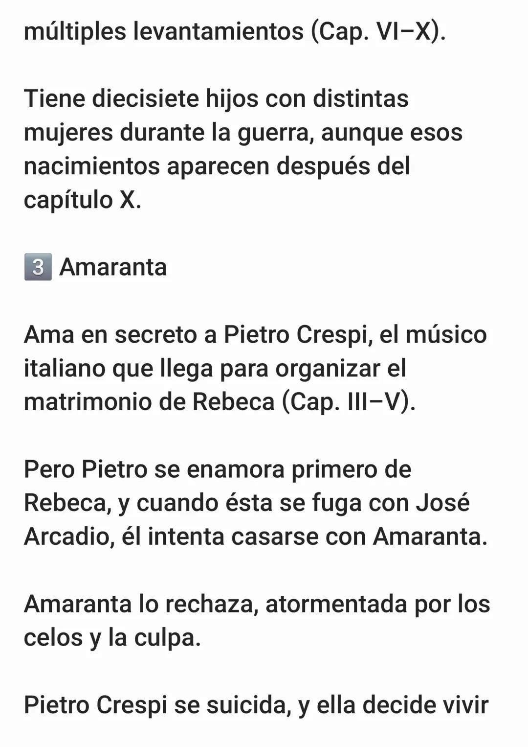 Primera generación: Los fundadores
José Arcadio Buendía (Cap. I)
Hombre curioso, inteligente y obsesivo,
fundador de Macondo junto con su
e