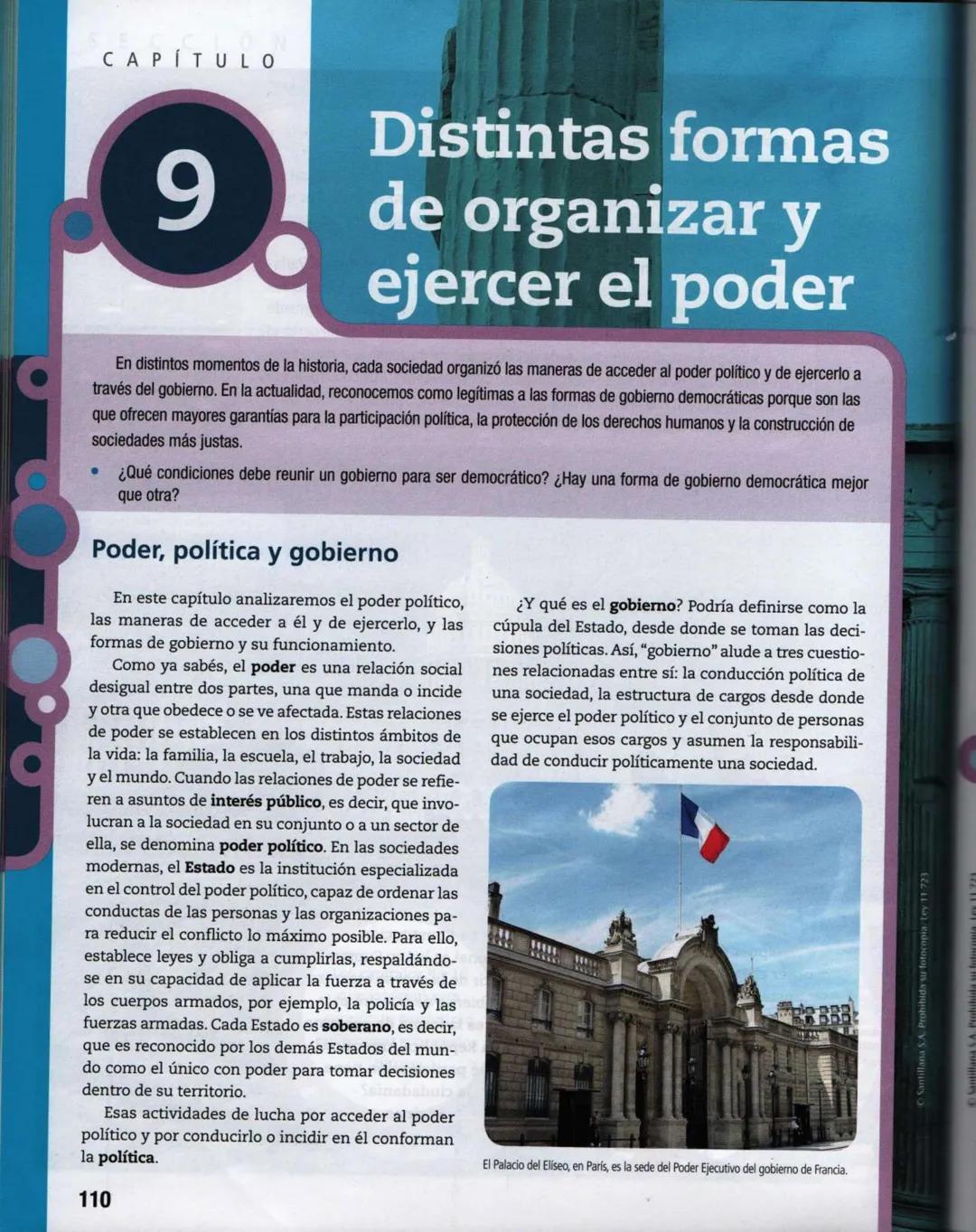 CAPÍTULO
C
9
Distintas formas
de organizar y
ejercer el poder
En distintos momentos de la historia, cada sociedad organizó las maneras de a