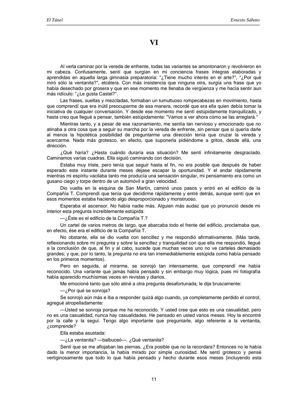ERNESTO SÁBATO
EL TÚNEL El Túnel
Ernesto Sábato
ÍNDICE
I.................................................................................