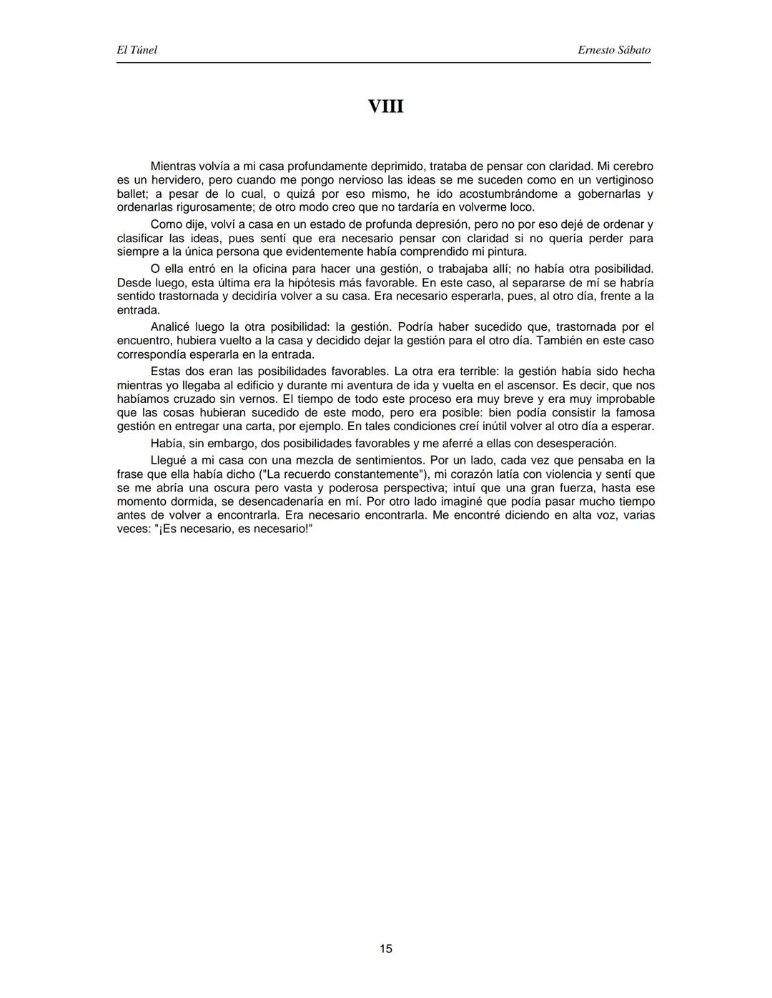 ERNESTO SÁBATO
EL TÚNEL El Túnel
Ernesto Sábato
ÍNDICE
I.................................................................................
