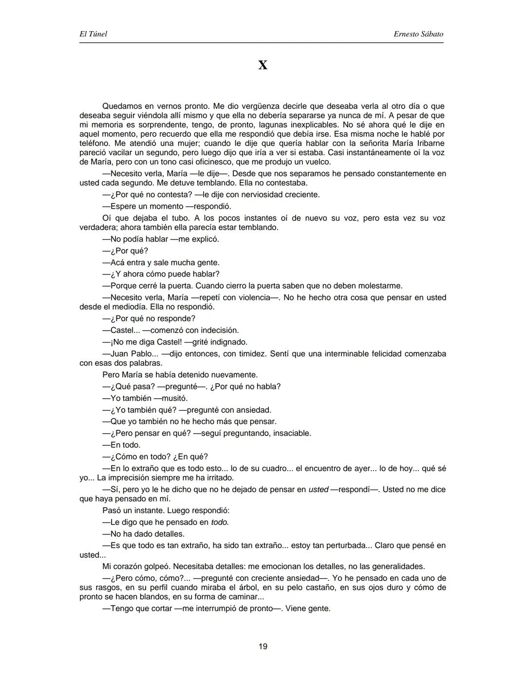 ERNESTO SÁBATO
EL TÚNEL El Túnel
Ernesto Sábato
ÍNDICE
I.................................................................................