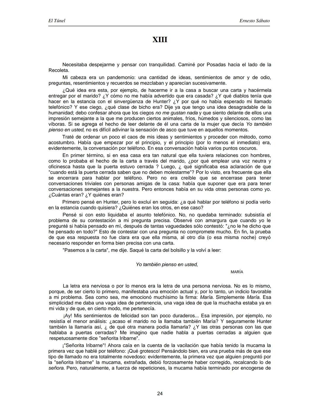ERNESTO SÁBATO
EL TÚNEL El Túnel
Ernesto Sábato
ÍNDICE
I.................................................................................