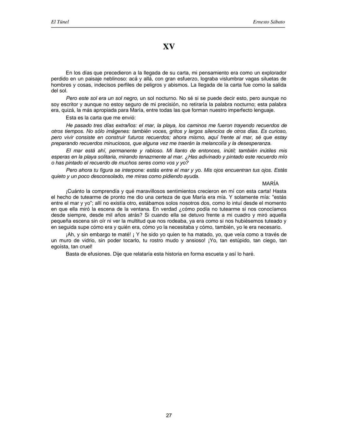 ERNESTO SÁBATO
EL TÚNEL El Túnel
Ernesto Sábato
ÍNDICE
I.................................................................................