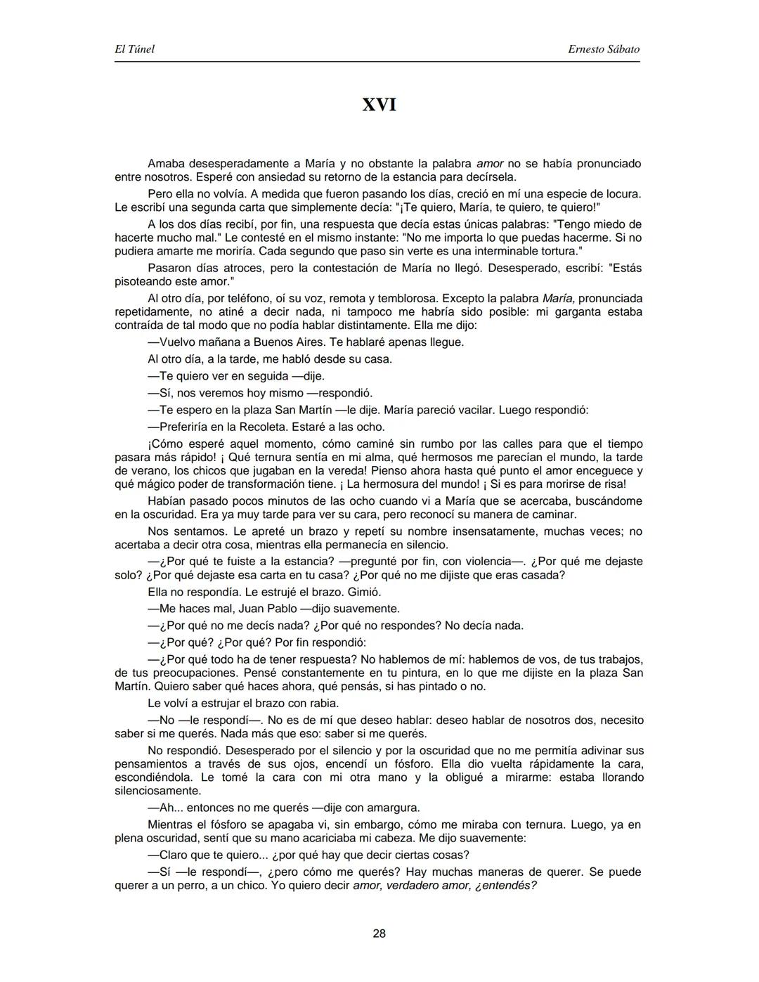 ERNESTO SÁBATO
EL TÚNEL El Túnel
Ernesto Sábato
ÍNDICE
I.................................................................................