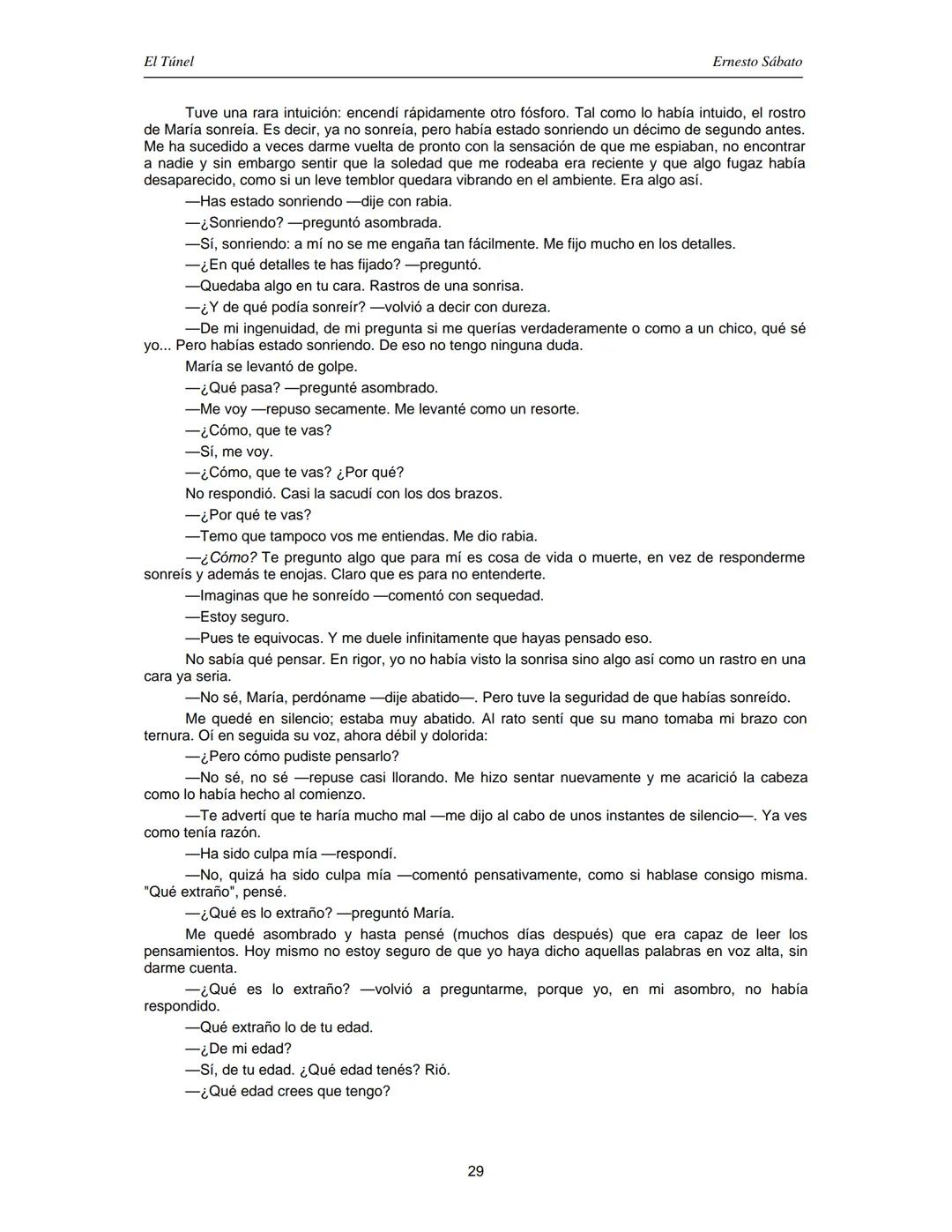 ERNESTO SÁBATO
EL TÚNEL El Túnel
Ernesto Sábato
ÍNDICE
I.................................................................................