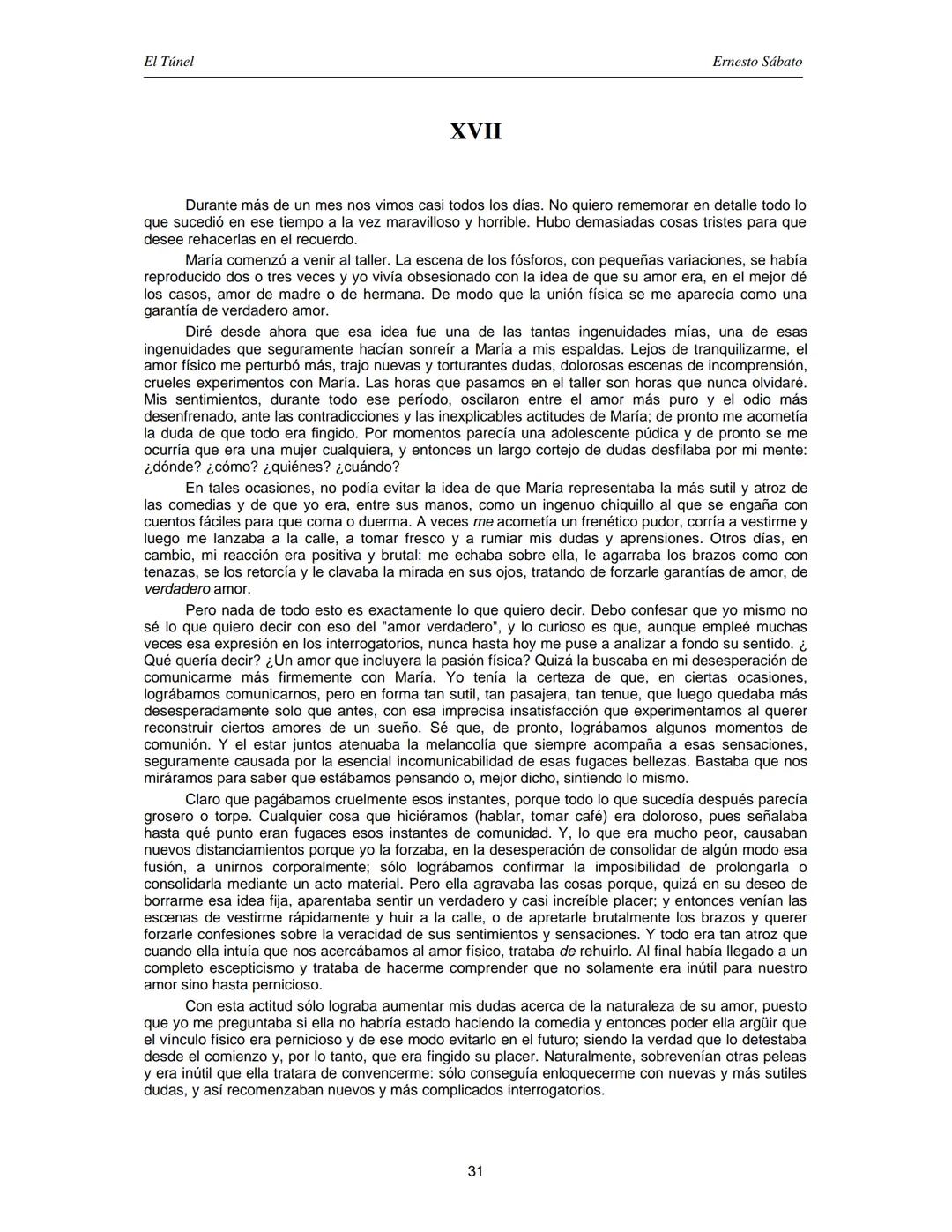 ERNESTO SÁBATO
EL TÚNEL El Túnel
Ernesto Sábato
ÍNDICE
I.................................................................................