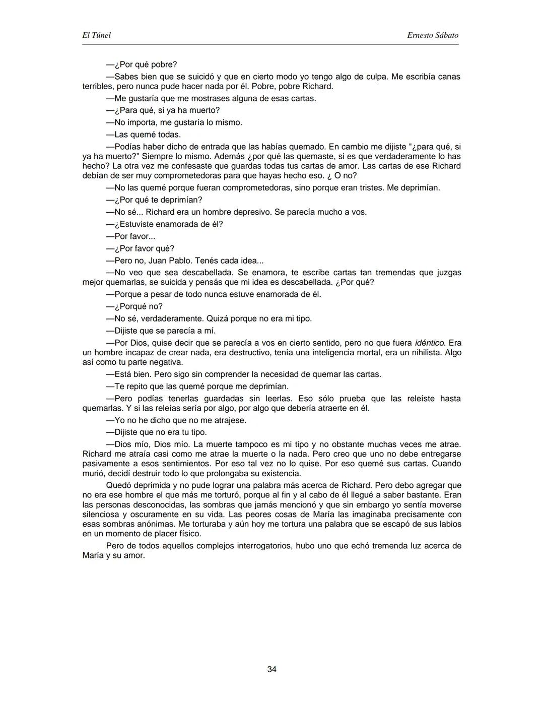 ERNESTO SÁBATO
EL TÚNEL El Túnel
Ernesto Sábato
ÍNDICE
I.................................................................................