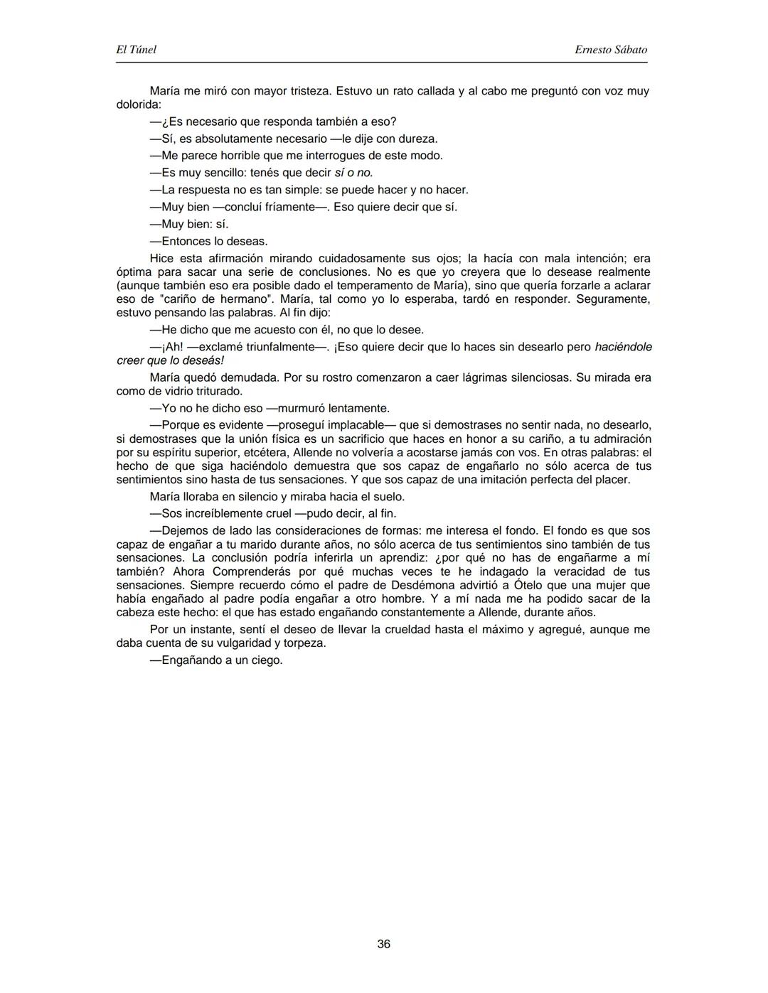 ERNESTO SÁBATO
EL TÚNEL El Túnel
Ernesto Sábato
ÍNDICE
I.................................................................................