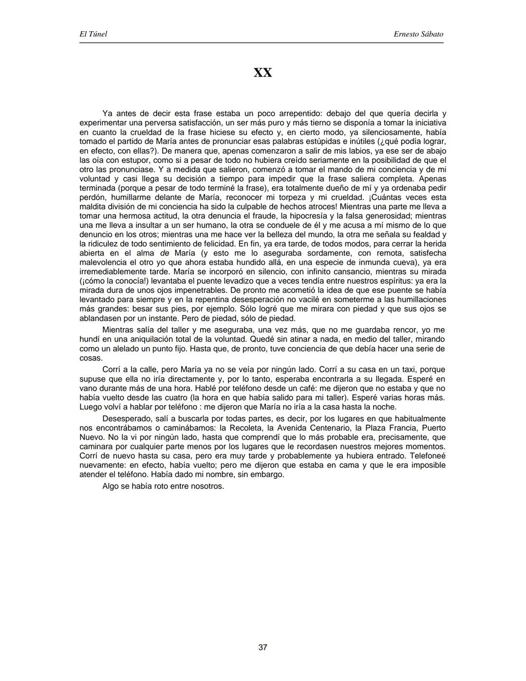 ERNESTO SÁBATO
EL TÚNEL El Túnel
Ernesto Sábato
ÍNDICE
I.................................................................................