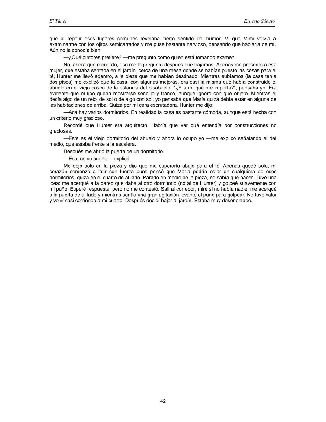 ERNESTO SÁBATO
EL TÚNEL El Túnel
Ernesto Sábato
ÍNDICE
I.................................................................................