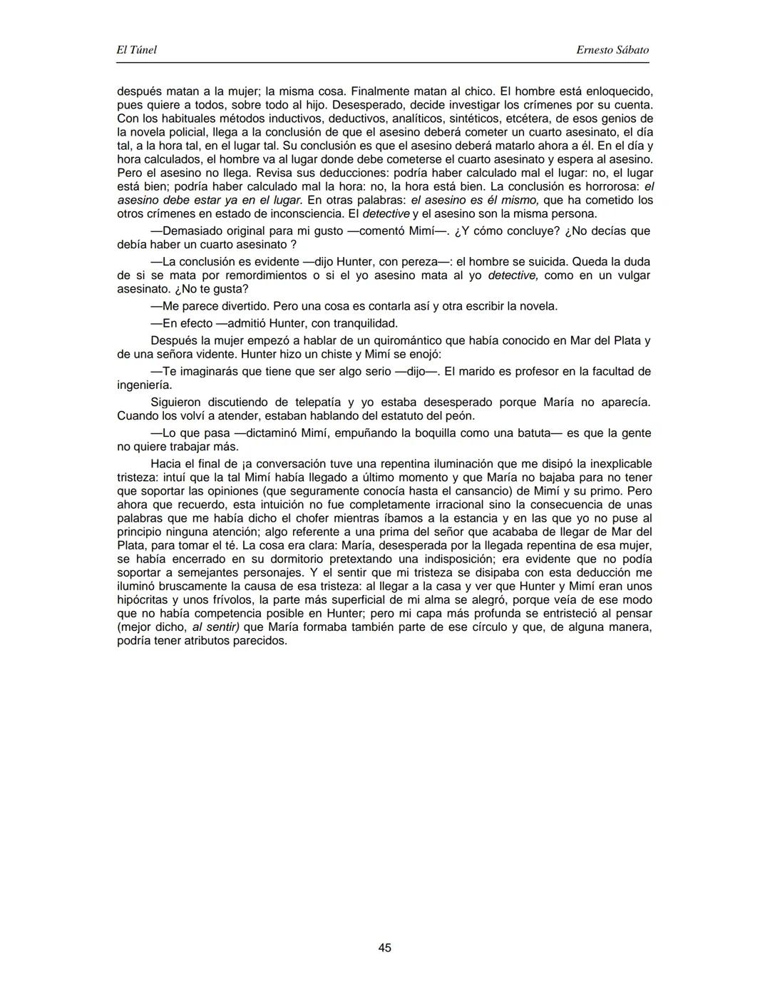ERNESTO SÁBATO
EL TÚNEL El Túnel
Ernesto Sábato
ÍNDICE
I.................................................................................