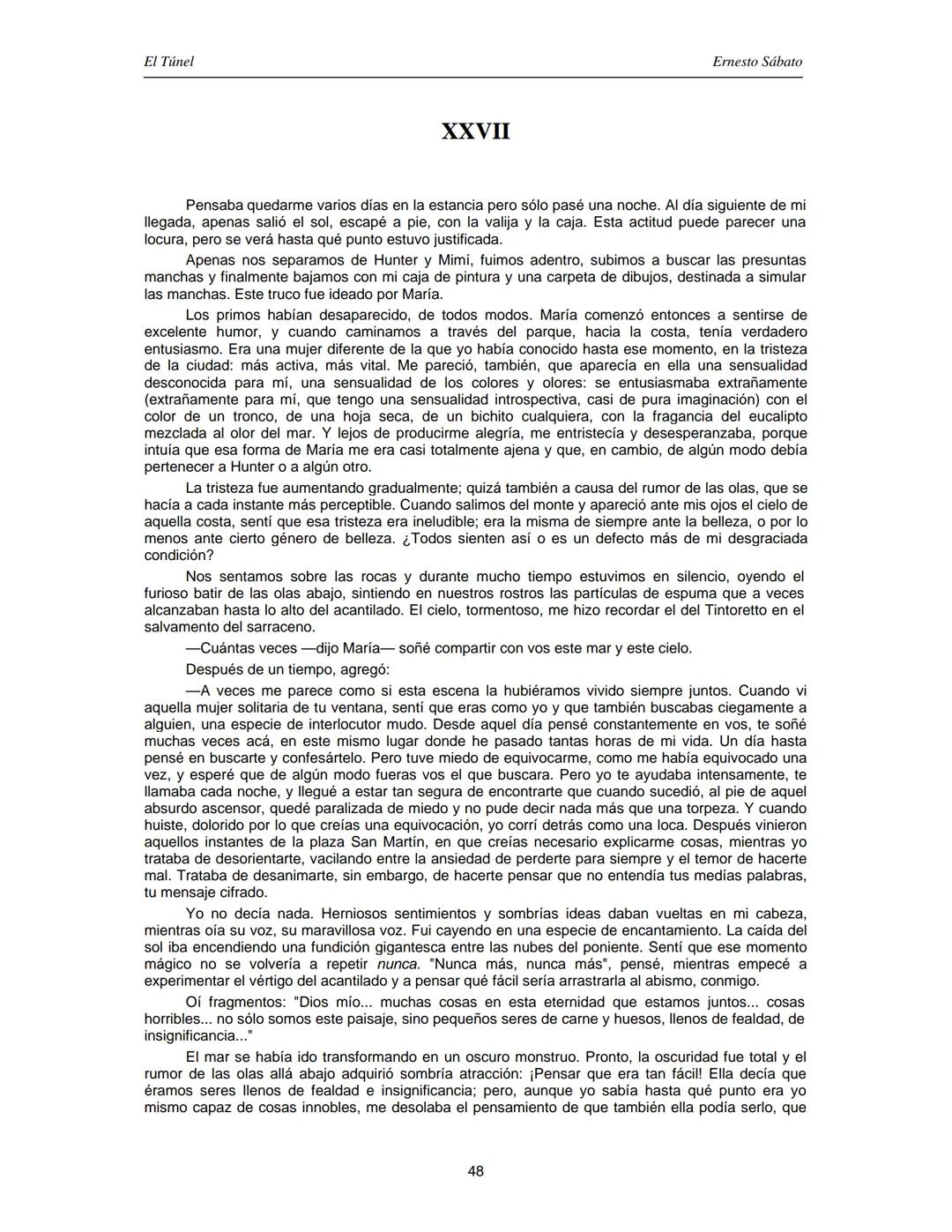 ERNESTO SÁBATO
EL TÚNEL El Túnel
Ernesto Sábato
ÍNDICE
I.................................................................................