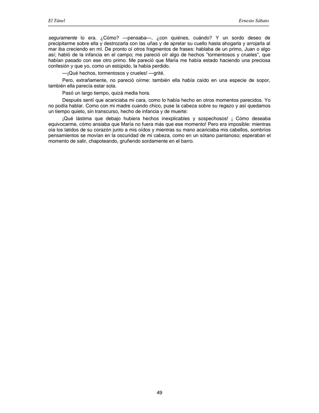 ERNESTO SÁBATO
EL TÚNEL El Túnel
Ernesto Sábato
ÍNDICE
I.................................................................................