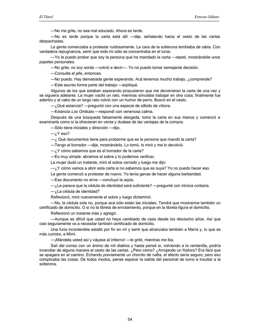 ERNESTO SÁBATO
EL TÚNEL El Túnel
Ernesto Sábato
ÍNDICE
I.................................................................................