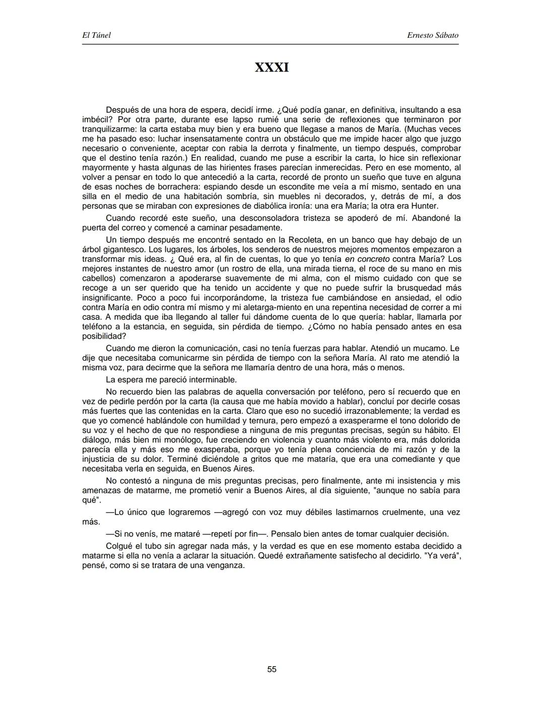 ERNESTO SÁBATO
EL TÚNEL El Túnel
Ernesto Sábato
ÍNDICE
I.................................................................................