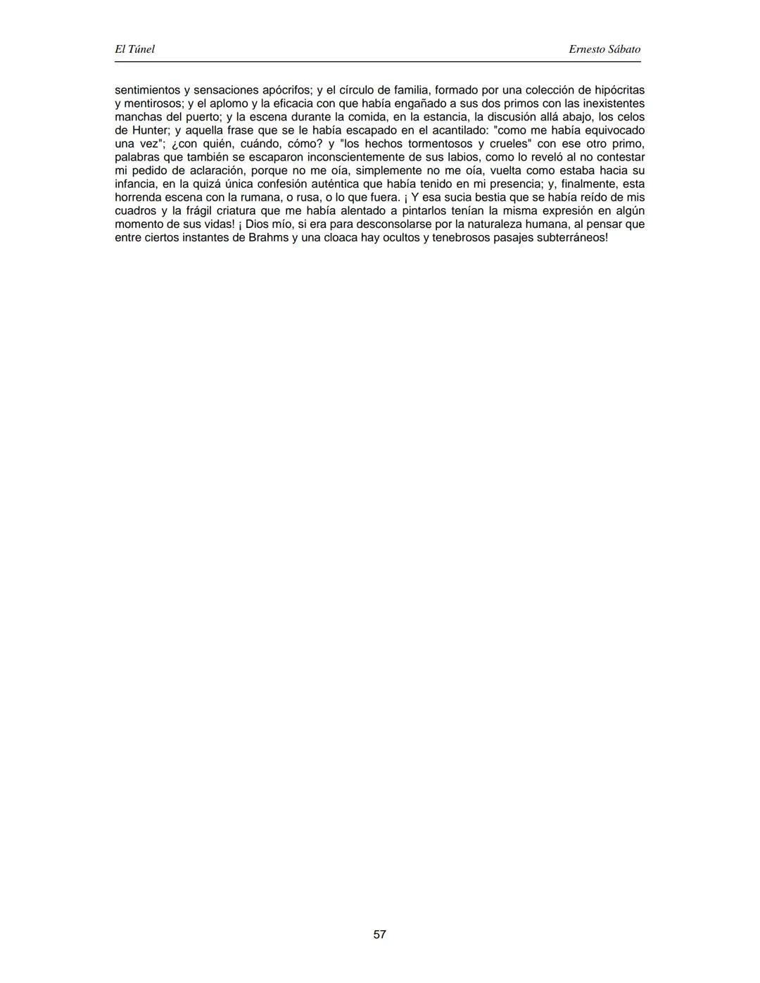 ERNESTO SÁBATO
EL TÚNEL El Túnel
Ernesto Sábato
ÍNDICE
I.................................................................................