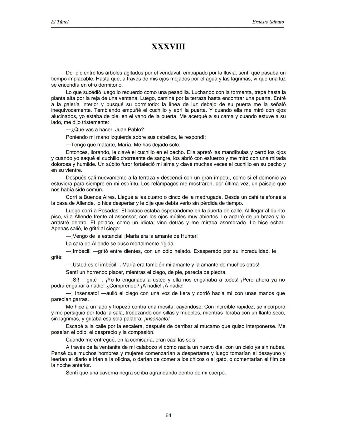 ERNESTO SÁBATO
EL TÚNEL El Túnel
Ernesto Sábato
ÍNDICE
I.................................................................................