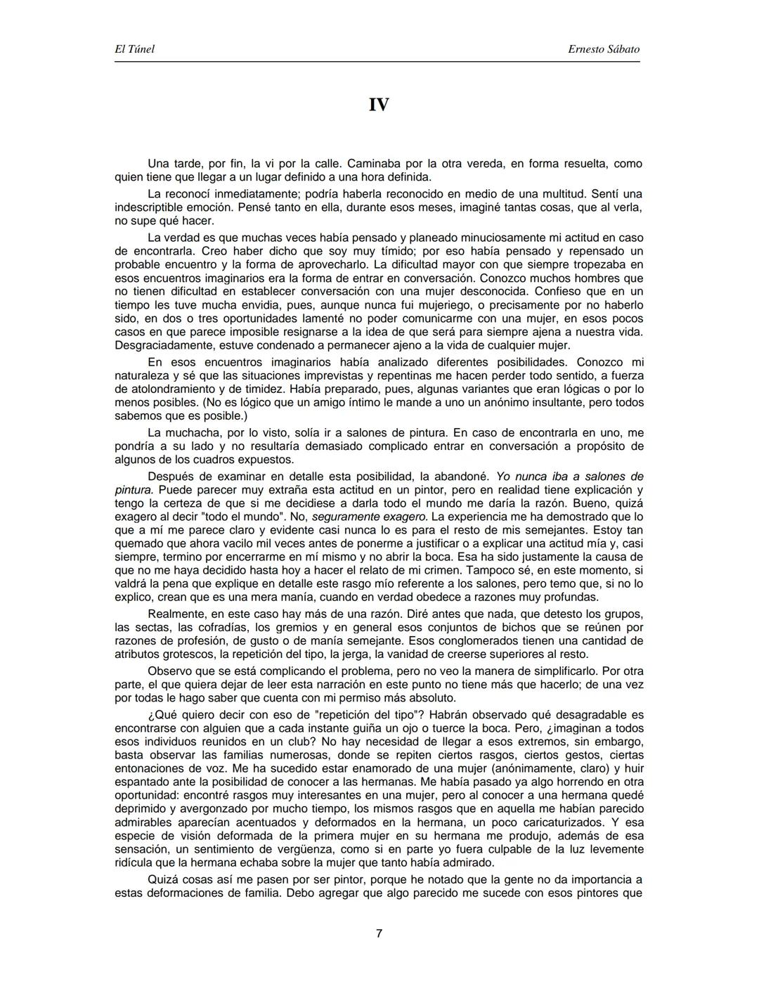ERNESTO SÁBATO
EL TÚNEL El Túnel
Ernesto Sábato
ÍNDICE
I.................................................................................