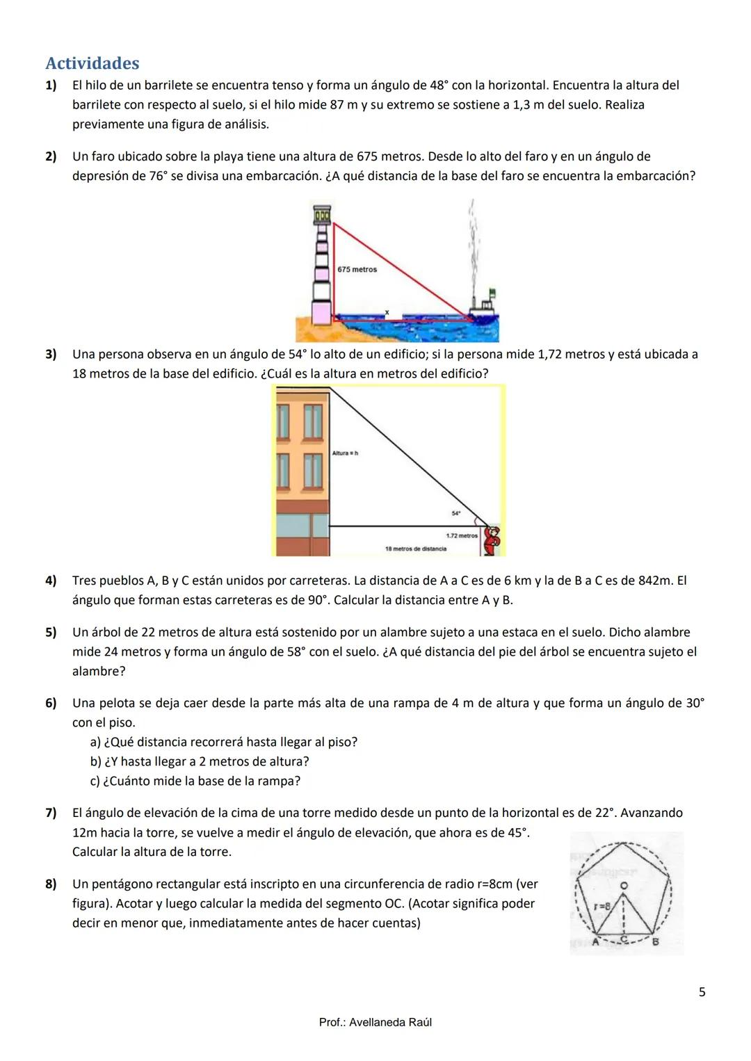 # Trigonometría
Resolver un triángulo es encontrar la medida de todos sus elementos, es decir
de sus tres lados y de sus tres ángulos. Si e