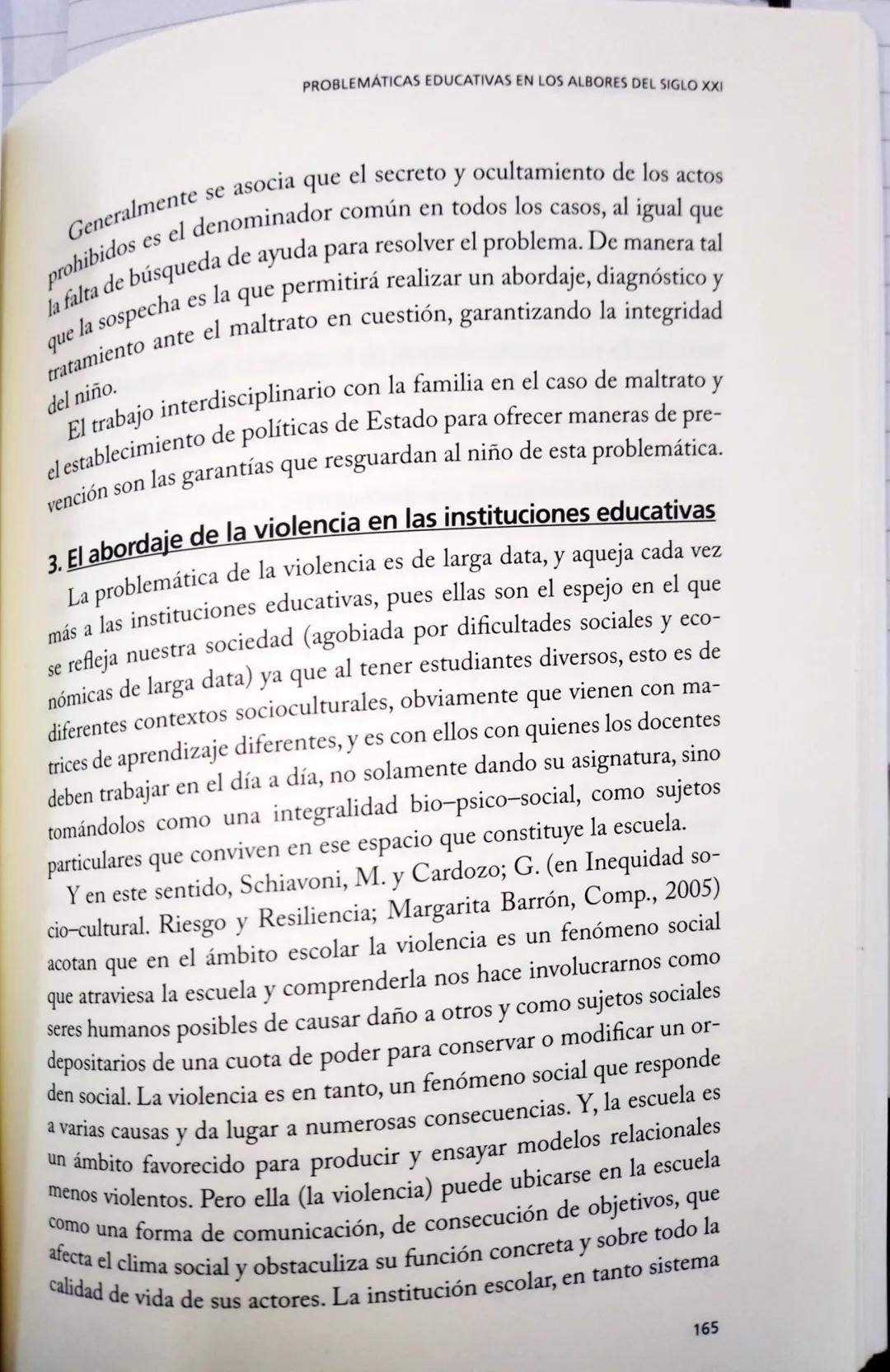 # CAPÍTULO 6
La violencia: familiar y escolar # 1. La violencia familiar
El maltrato infantil está vinculado con la violencia familiar.
S