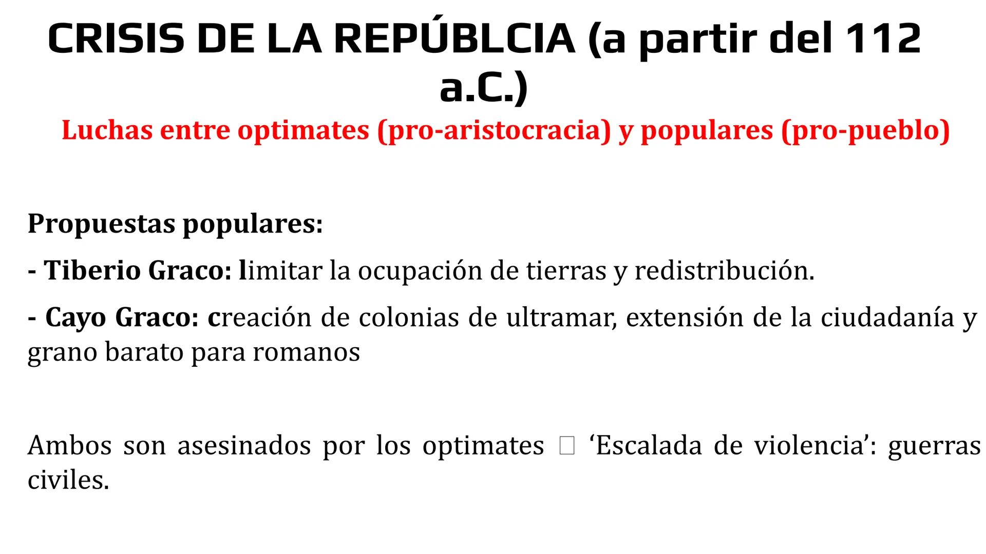 # HISTORIA # ROMA
1000 a.C. Primeros asentamientos
1000-730 a.C. Aumento de ajuares funerarios
753-508 a.C. MONARQUÍA + civitas
508-27 a