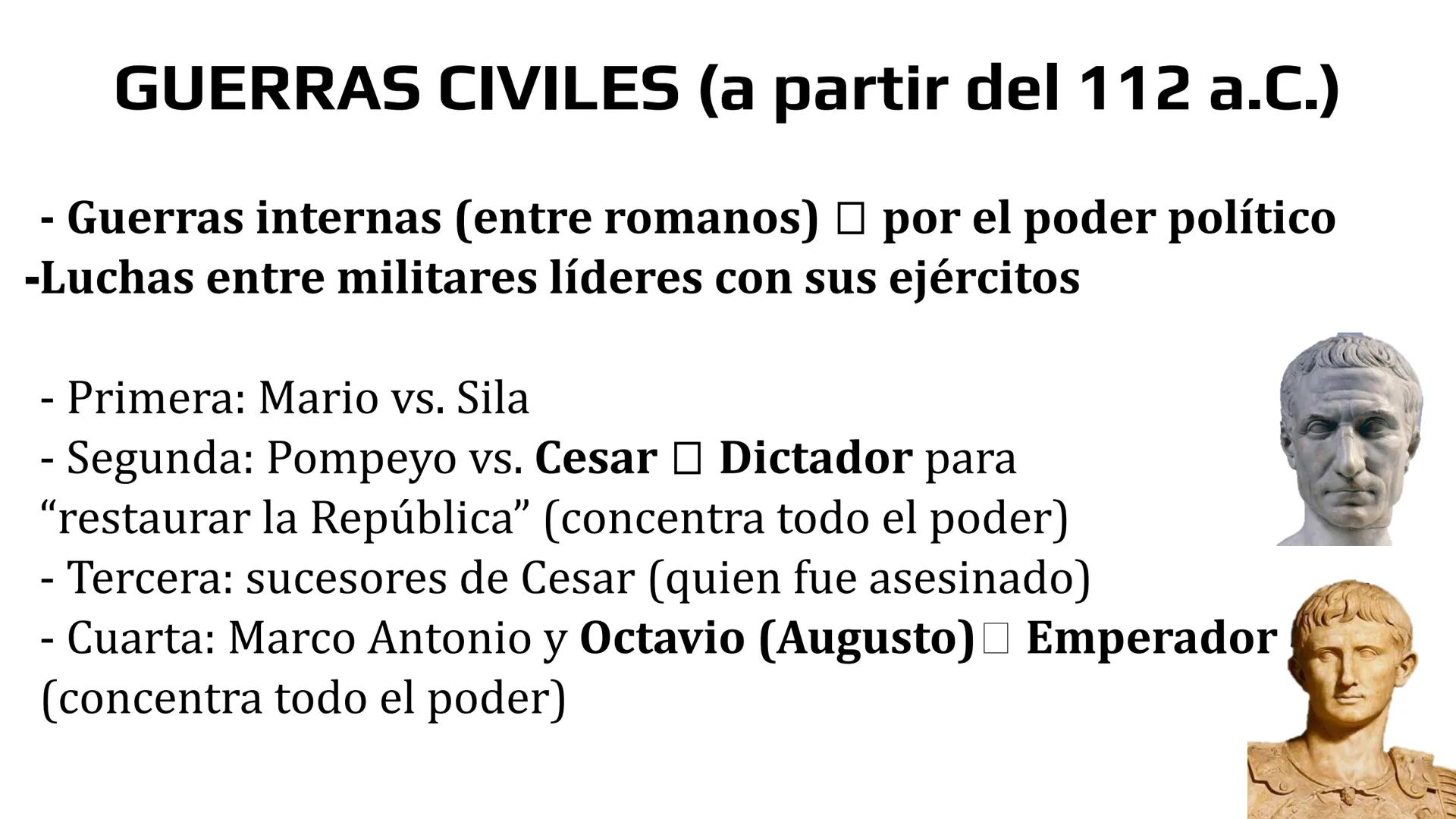 # HISTORIA # ROMA
1000 a.C. Primeros asentamientos
1000-730 a.C. Aumento de ajuares funerarios
753-508 a.C. MONARQUÍA + civitas
508-27 a