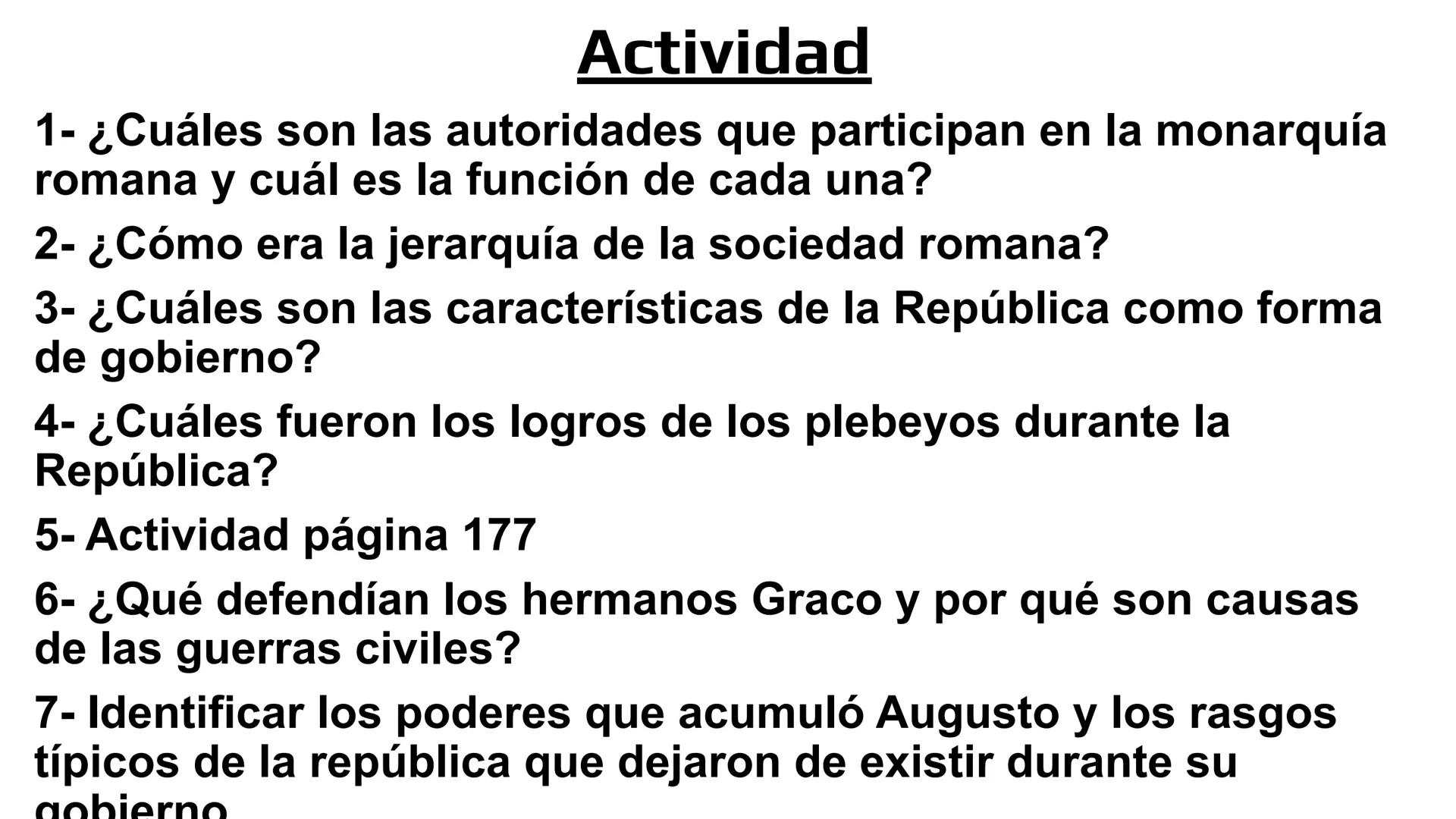 # HISTORIA # ROMA
1000 a.C. Primeros asentamientos
1000-730 a.C. Aumento de ajuares funerarios
753-508 a.C. MONARQUÍA + civitas
508-27 a