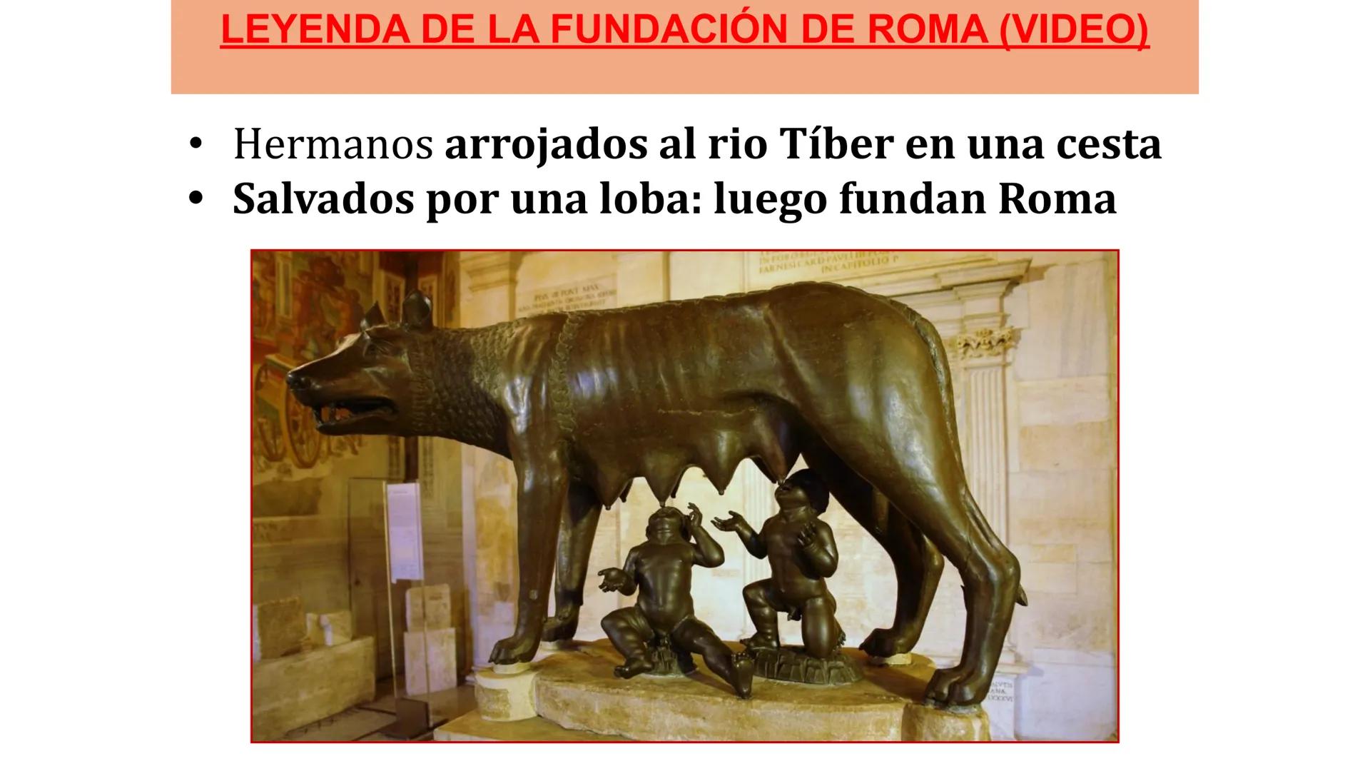 # HISTORIA # ROMA
1000 a.C. Primeros asentamientos
1000-730 a.C. Aumento de ajuares funerarios
753-508 a.C. MONARQUÍA + civitas
508-27 a