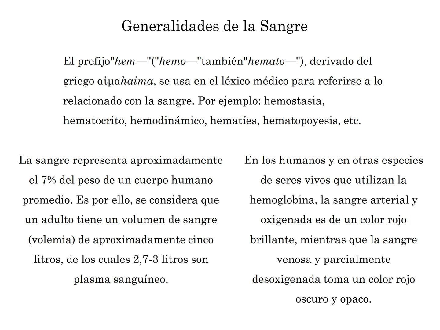 BIOQUIMICA Y PRINCIPIOS DE FARMACOLOGIA
EJE V:LA SANGRE
Lic. Norma E. Diaz # Generalidades de la Sangre
La sangre es un tejido fluido que