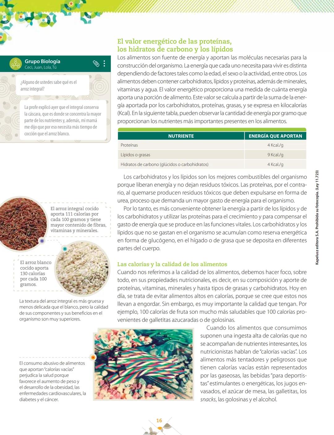 La nutrición y las células
<<
1
>>
La alimentación
y la nutrición humana
Q Alimentación y nutrición humana
#AlimentaciónenlaVida Humana