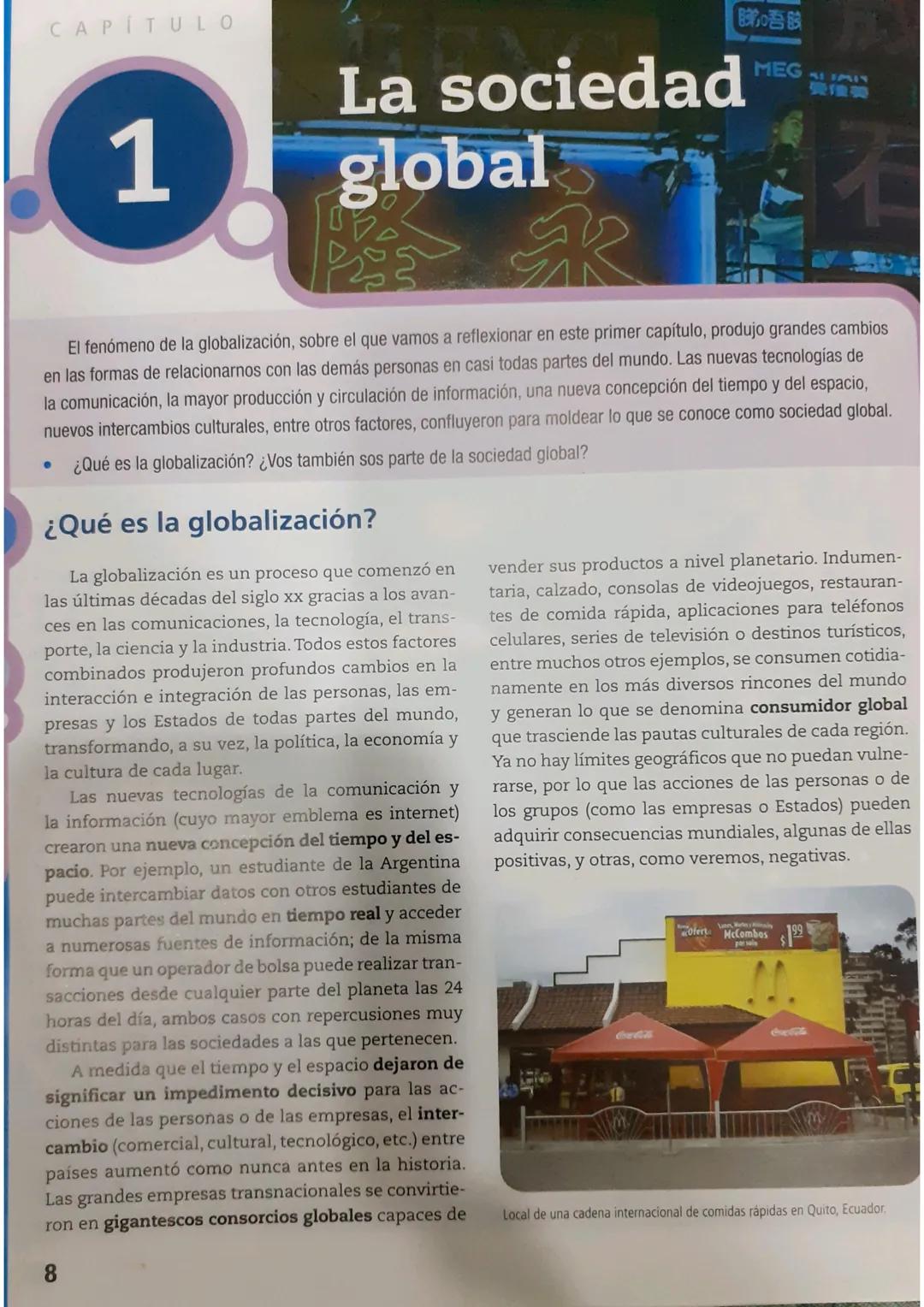 CAPÍTULO
1
【吾餃
La sociedad
global
隆永
MEG
El fenómeno de la globalización, sobre el que vamos a reflexionar en este primer capítulo, produ