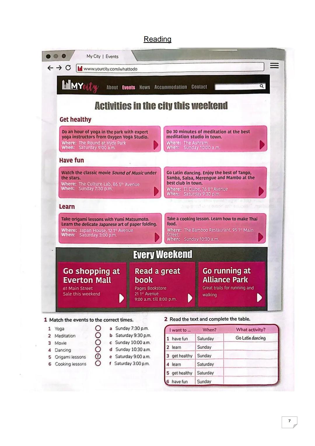 # My English Workbook
2do año
Name:.................................
Escuela N° 751 UNIT 4 Let's get started!
1. Read the TO-DO LIST fro