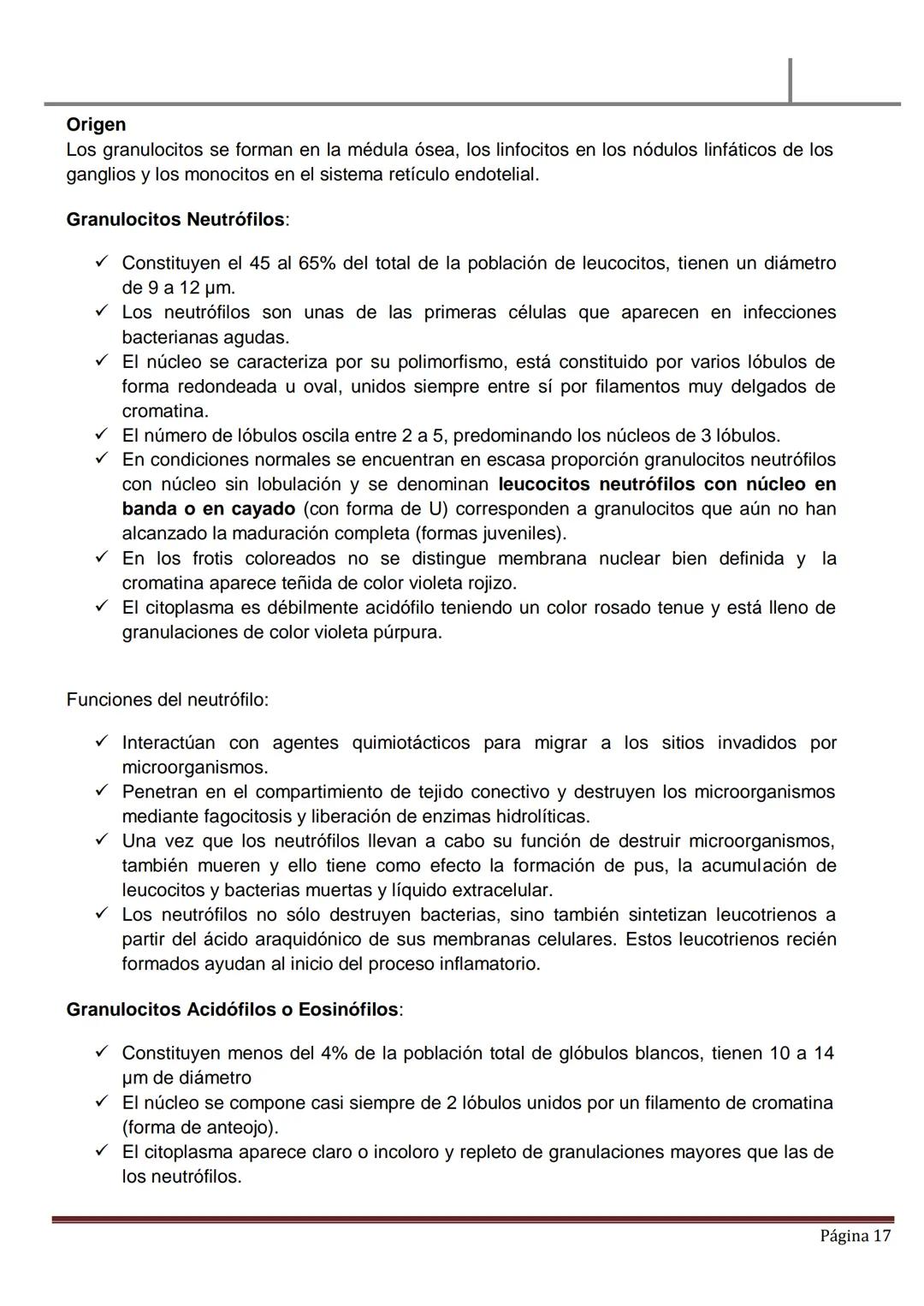 MATERIAL DE ESTUDIO
HEMATOLOGÍA
SANGRE PERIFÉRICA
✓ La sangre es un líquido ligeramente alcalino (pH, 7.4), viscoso de color rojo brillan