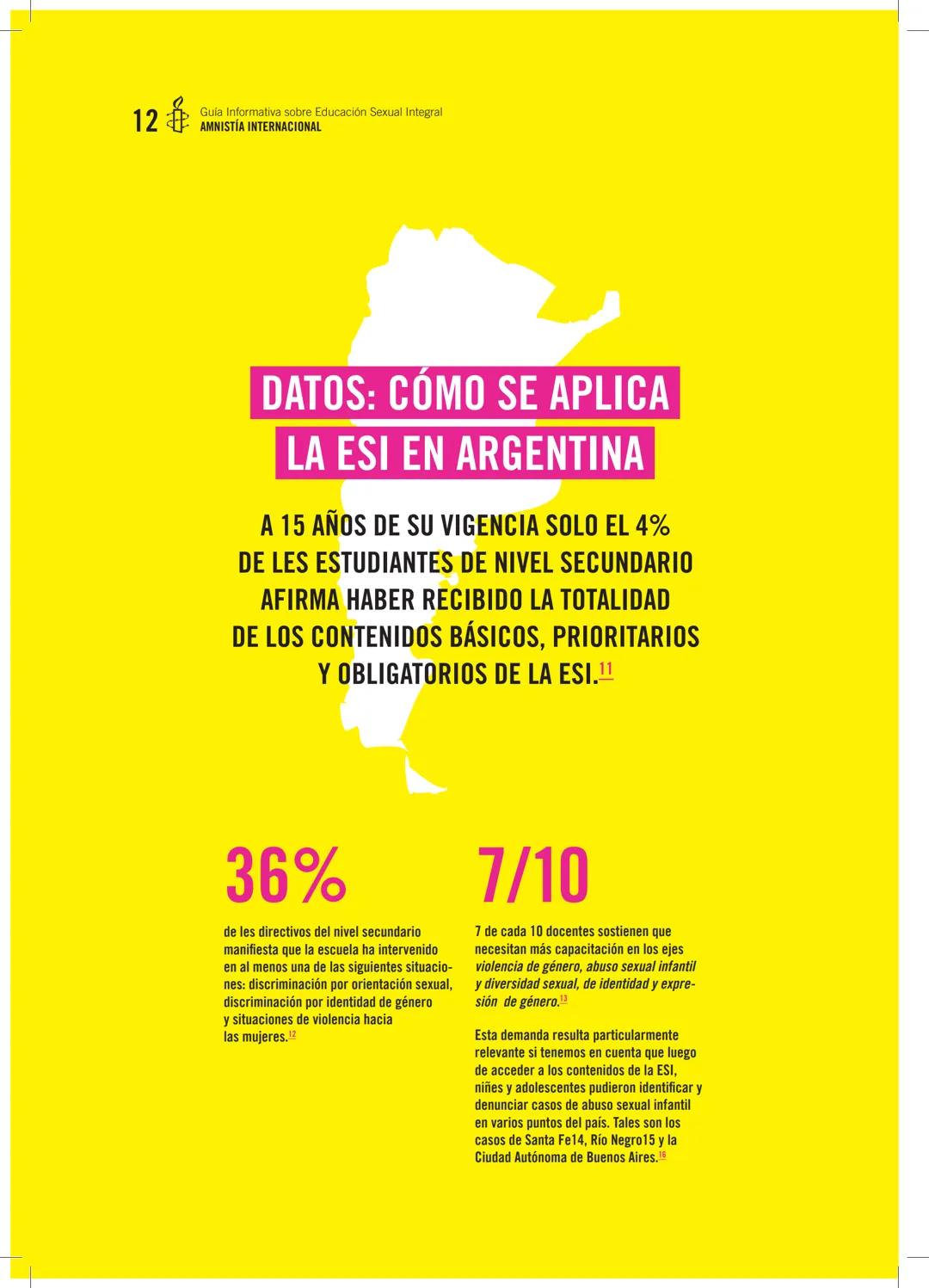 # GUÍA INFORMATIVA SOBRE
# EDUCACIÓN
# SEXUAL
# INTEGRAL
AMNISTÍA
INTERNACIONAL 2
Guia Informativa sobre Educación Sexual Integral
AMNISTÍ