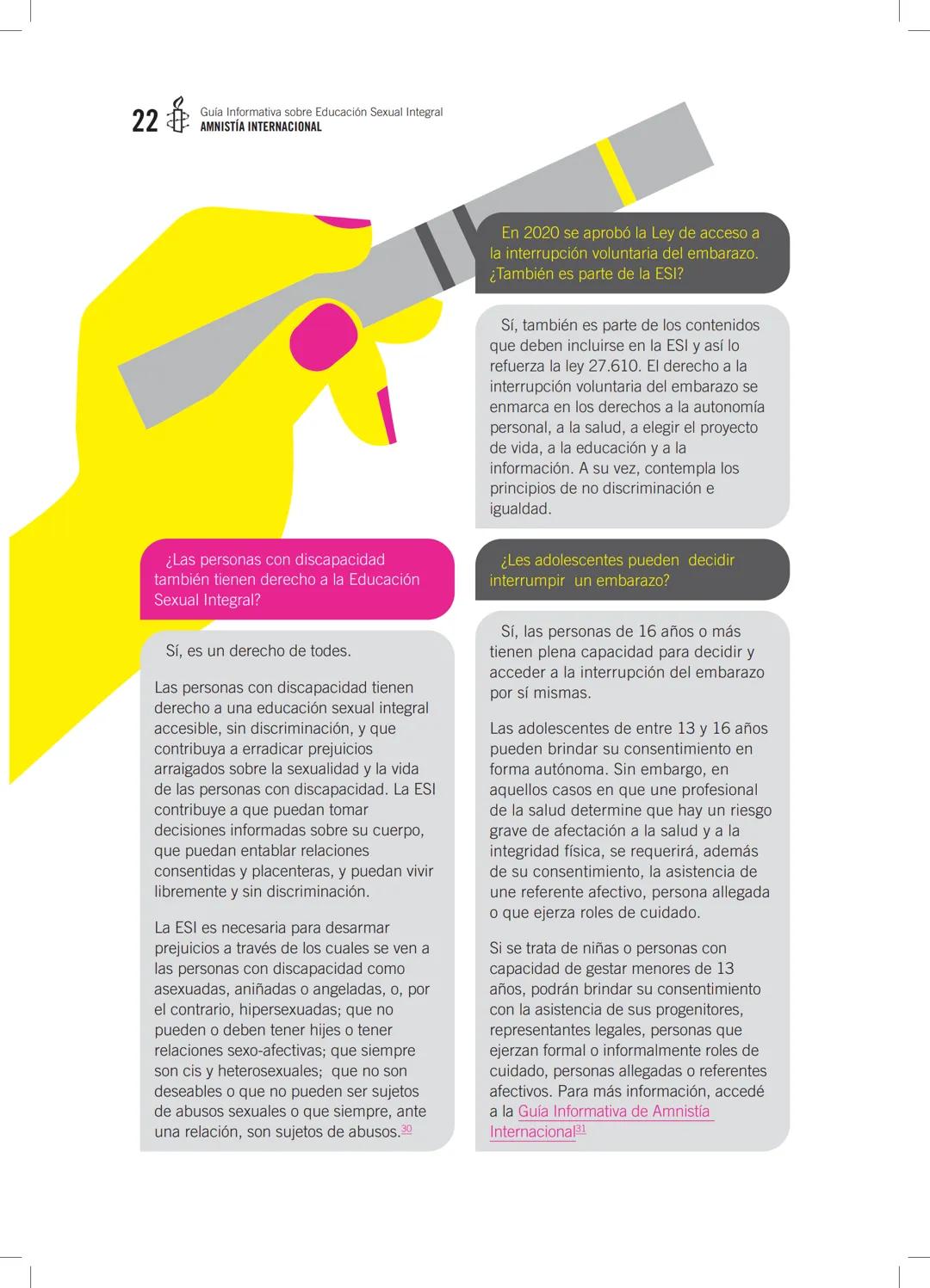 # GUÍA INFORMATIVA SOBRE
# EDUCACIÓN
# SEXUAL
# INTEGRAL
AMNISTÍA
INTERNACIONAL 2
Guia Informativa sobre Educación Sexual Integral
AMNISTÍ