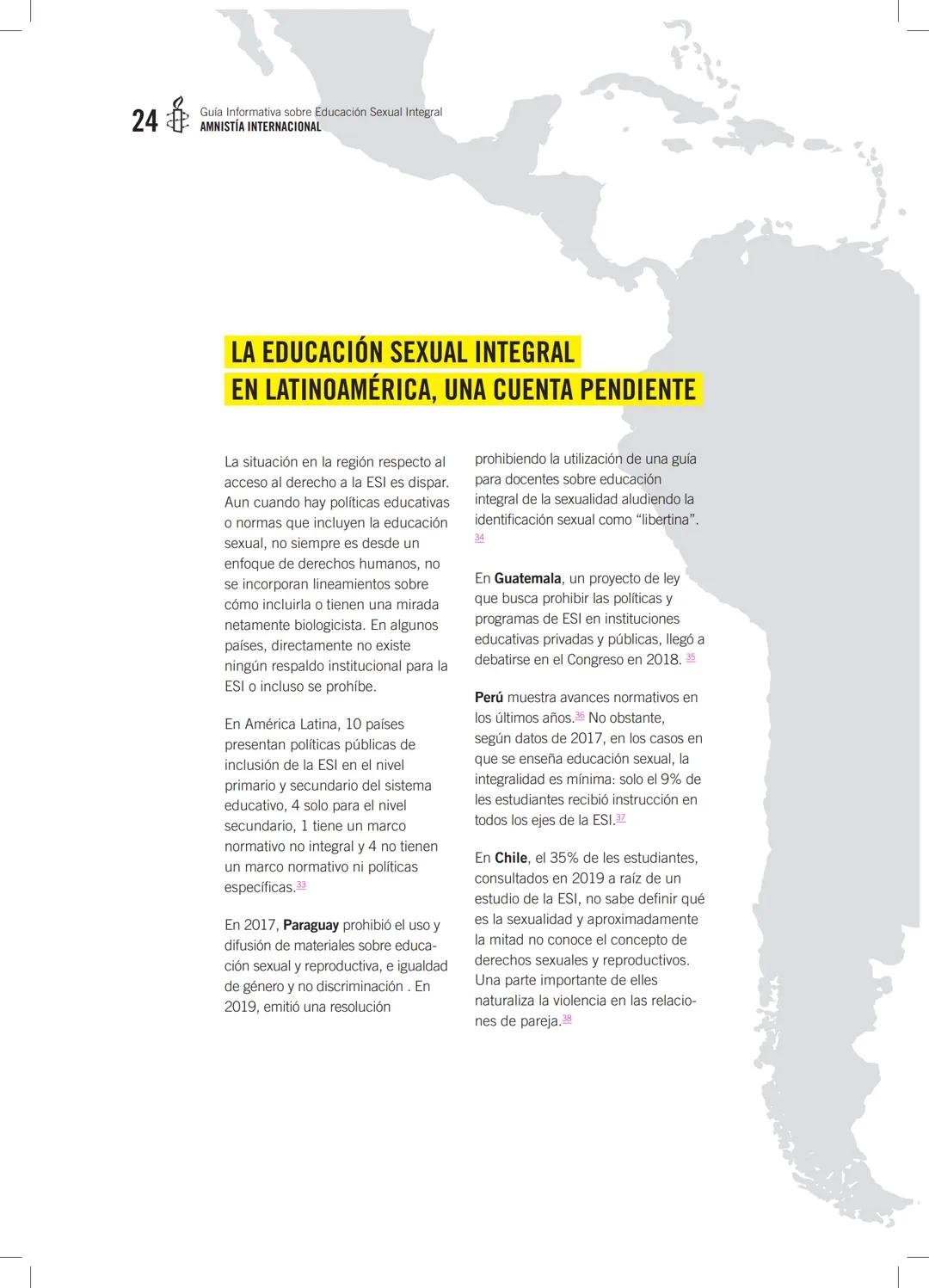 # GUÍA INFORMATIVA SOBRE
# EDUCACIÓN
# SEXUAL
# INTEGRAL
AMNISTÍA
INTERNACIONAL 2
Guia Informativa sobre Educación Sexual Integral
AMNISTÍ