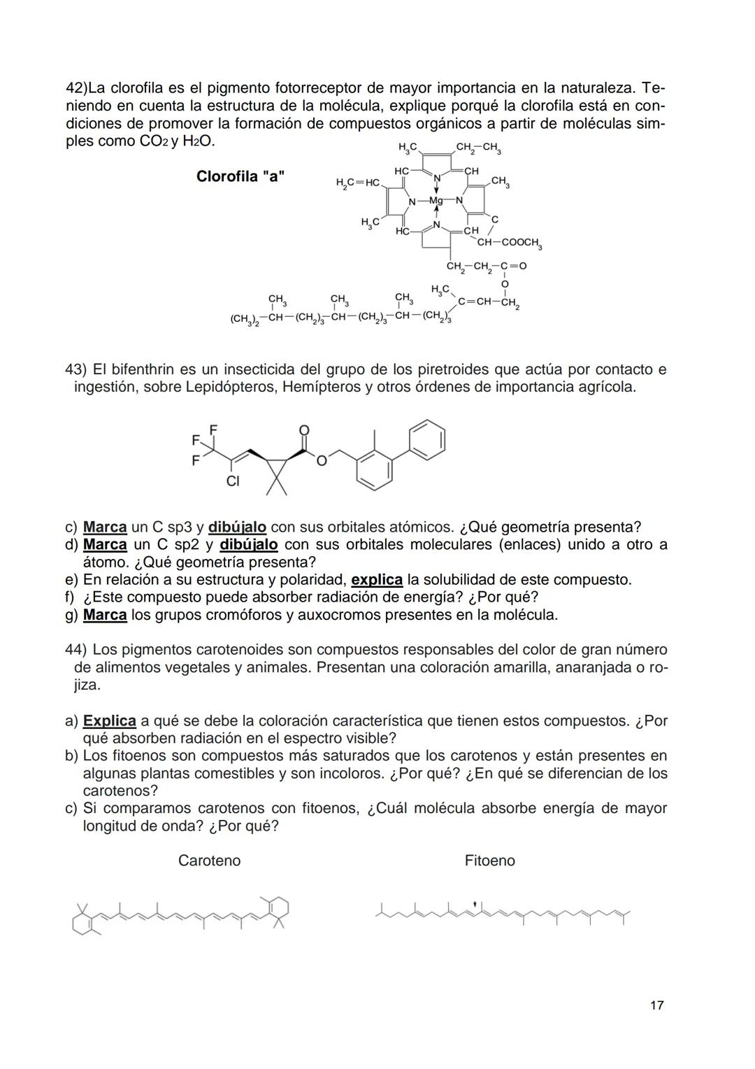 # ¿POR QUÉ QUÍMICA ORGÁNICA EN AGRONOMÍA?
Para la mayoría de los alumnos de Agronomía, el estudio de la Química es una dificul-
tad. Como p