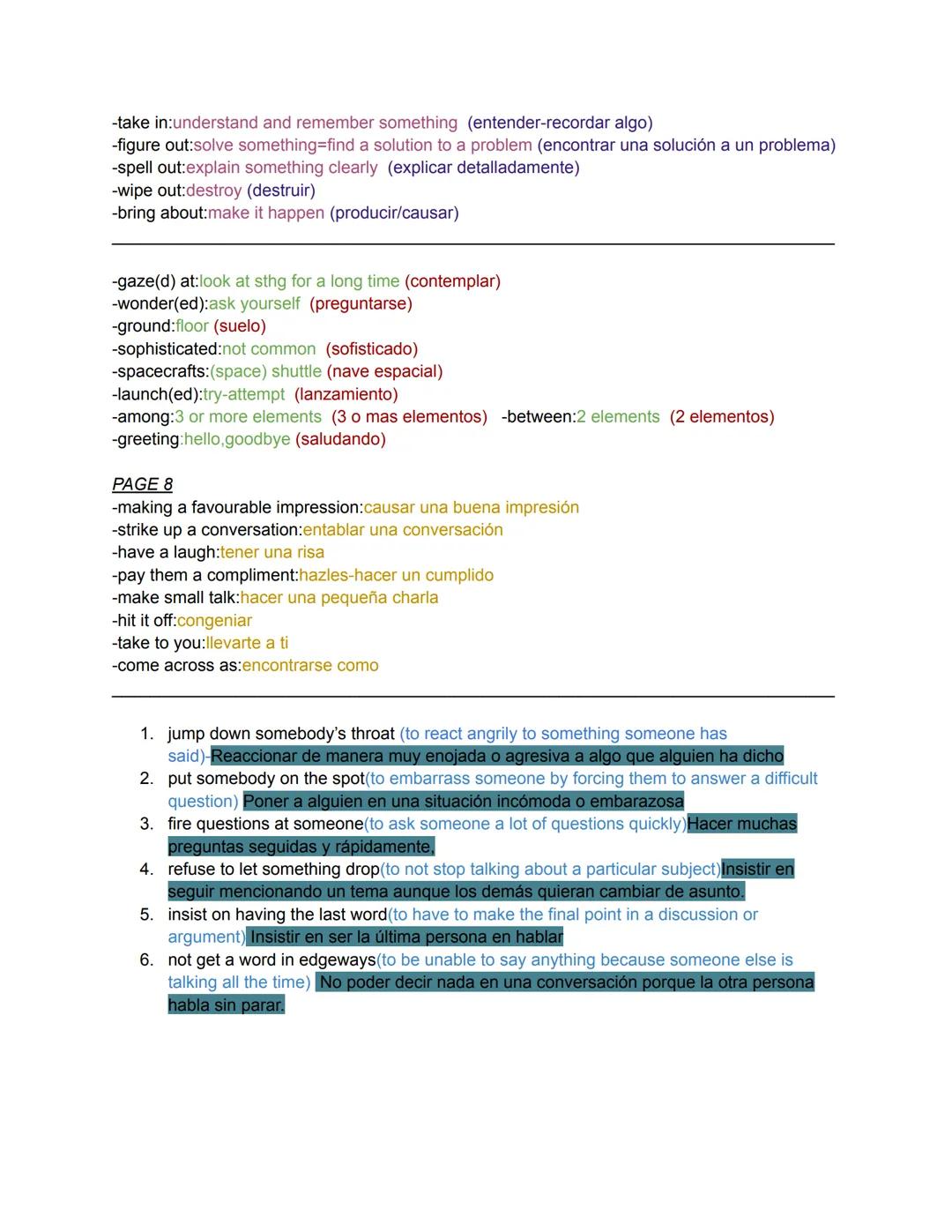 UNIT 1:GET THE MESSAGE
VOCABULARY
PAGE 4
-stay in touch: Mantener el contacto con alguien
-spread the message:Difundir una idea o informac