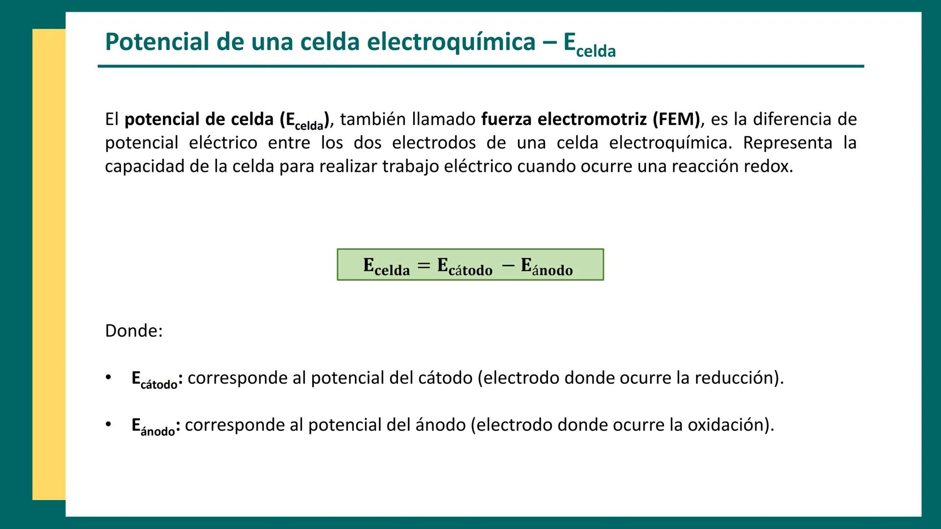CET
Química Analítica II
AQB - 2025
CENTRO DE ESTUDIOS
TRELEW
Métodos
electroquímicos
↑
Anode
(Oxidation)
Zn
Electrochemical Cell
e-
V
V