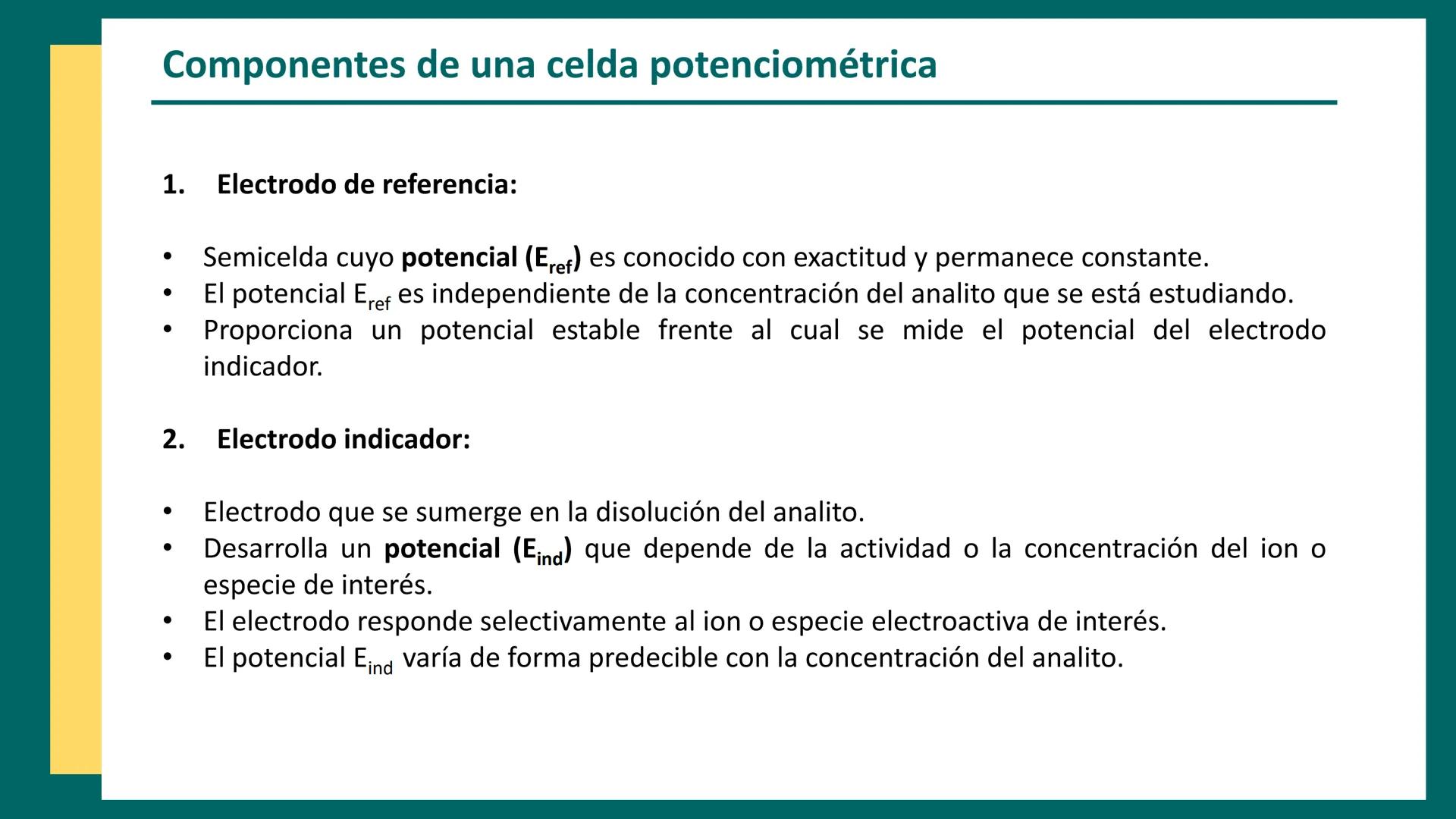 CET
Química Analítica II
AQB - 2025
CENTRO DE ESTUDIOS
TRELEW
Métodos
electroquímicos
↑
Anode
(Oxidation)
Zn
Electrochemical Cell
e-
V
V
