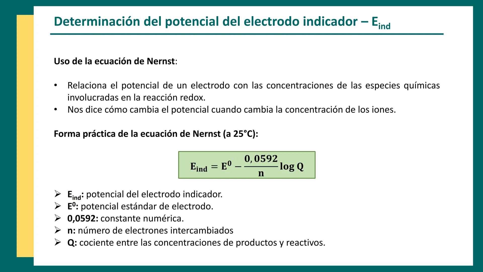 CET
Química Analítica II
AQB - 2025
CENTRO DE ESTUDIOS
TRELEW
Métodos
electroquímicos
↑
Anode
(Oxidation)
Zn
Electrochemical Cell
e-
V
V