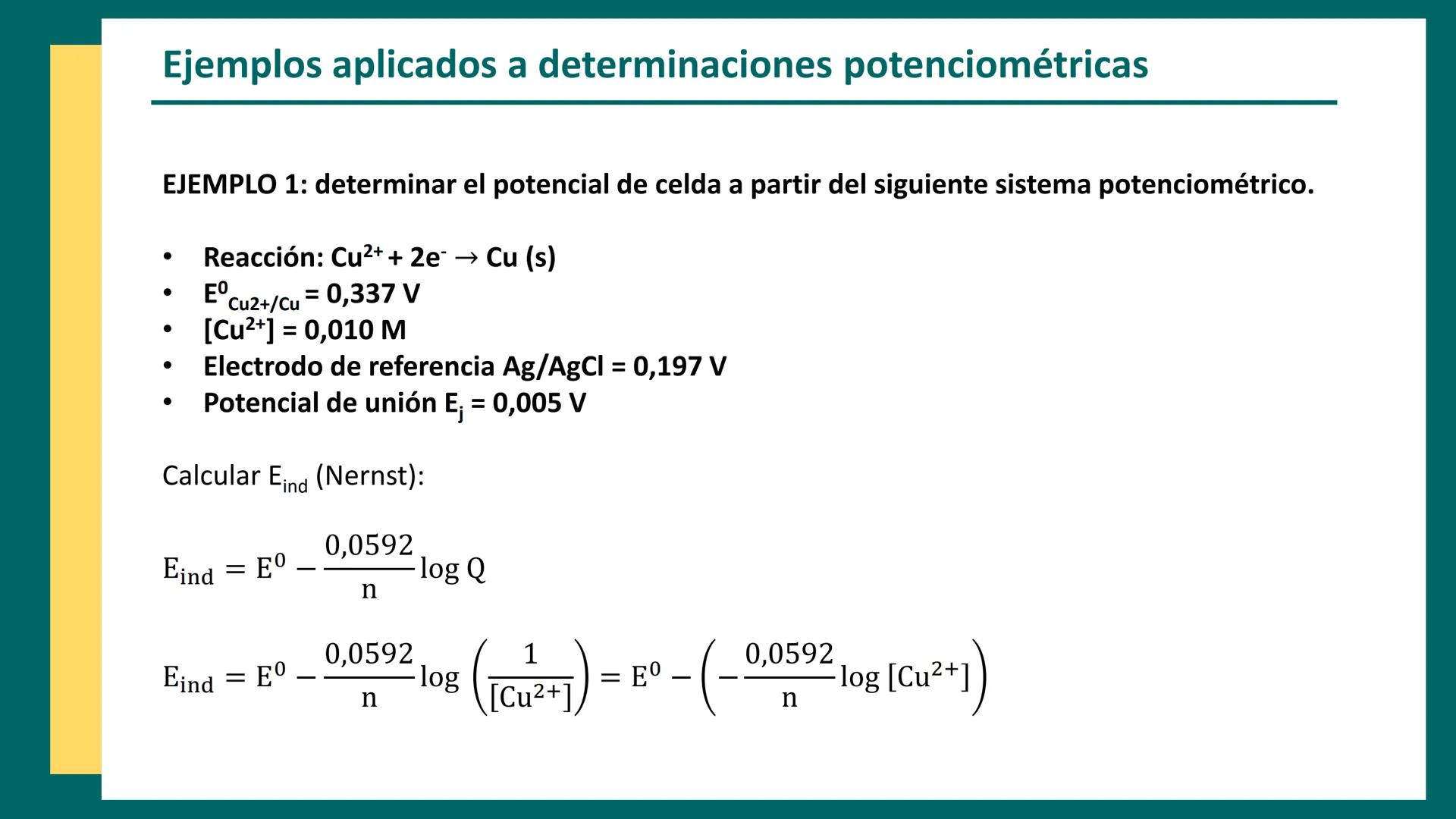 CET
Química Analítica II
AQB - 2025
CENTRO DE ESTUDIOS
TRELEW
Métodos
electroquímicos
↑
Anode
(Oxidation)
Zn
Electrochemical Cell
e-
V
V