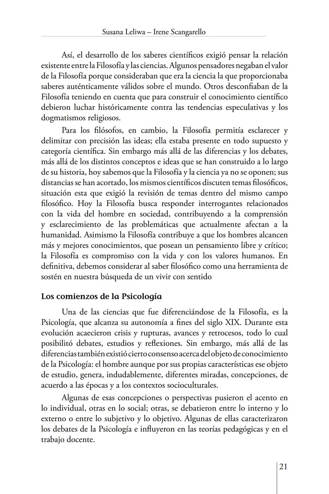 Susana Leliwa
Irene Scangarello
Colaboración de
Yanina Ferreyra
Psicología
y
Educación
3 ra. Edición
ampliada y corregida
Editorial Bruja